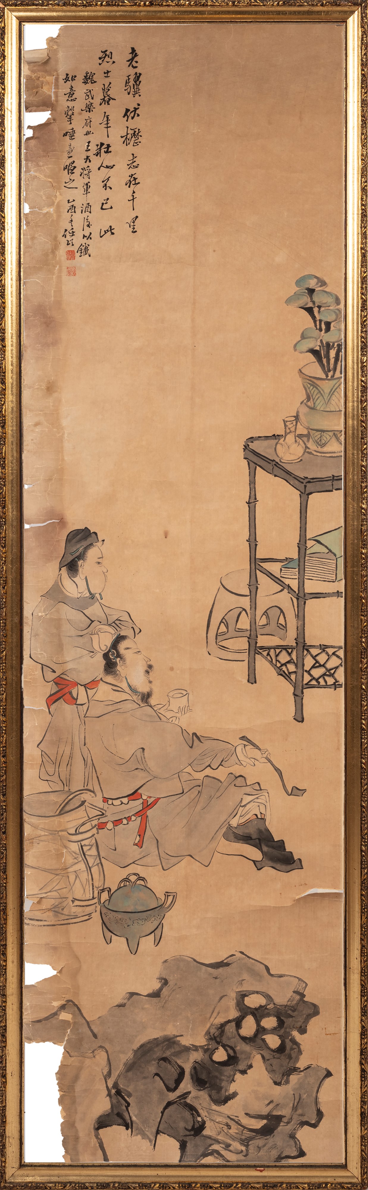 Cina, Dinastia Qing, XIX secolo, Quattro dipinti su carta
