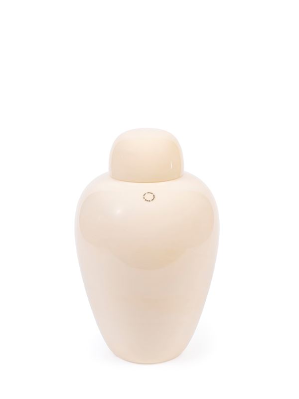 VENINI - BLOWN GLASS LIDDED VASE FROM THE “CINESI” SERIES