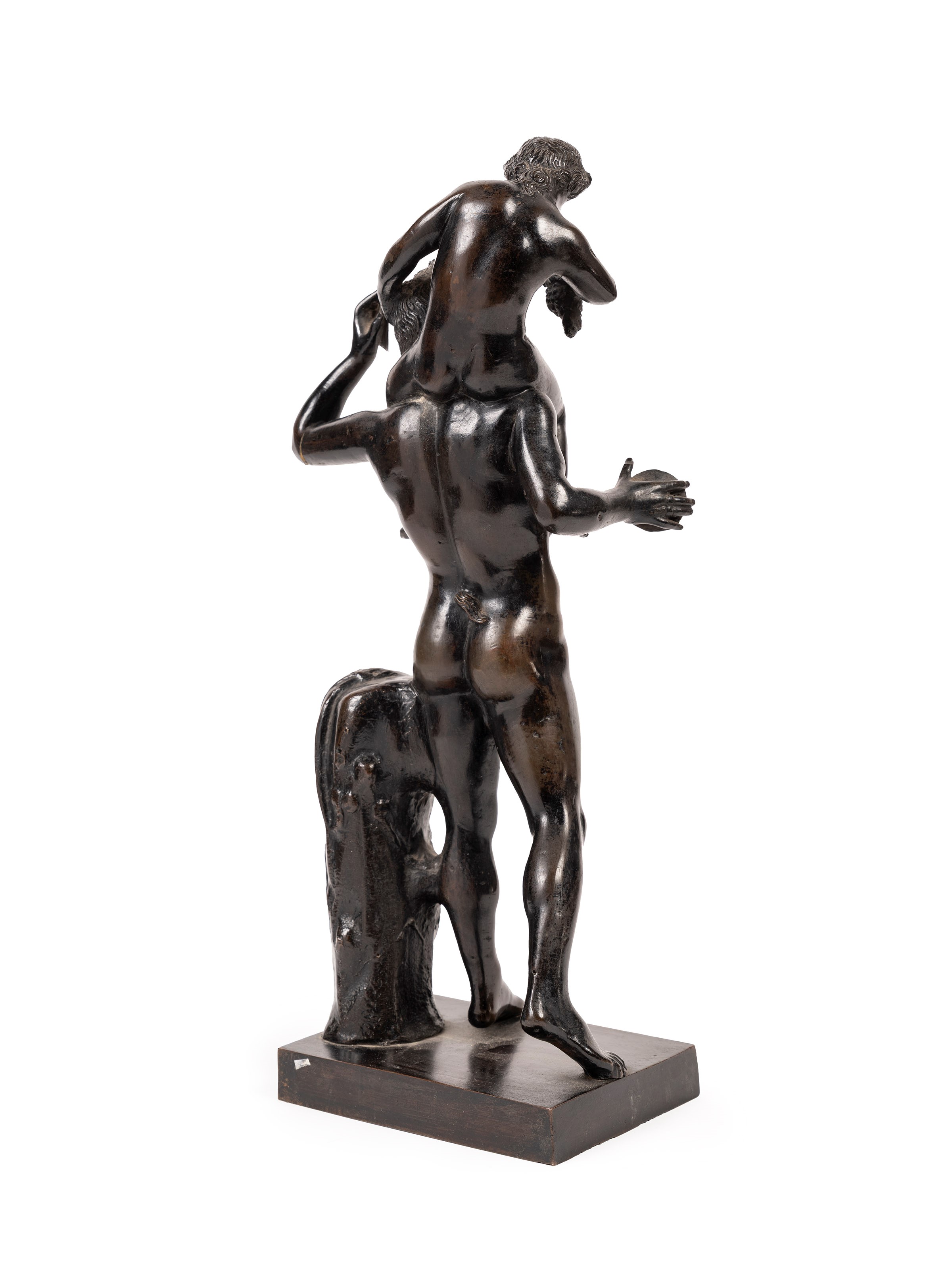 Scultore sconosciuto, Scultura in bronzo raffigurante l'Educazione di Bacco