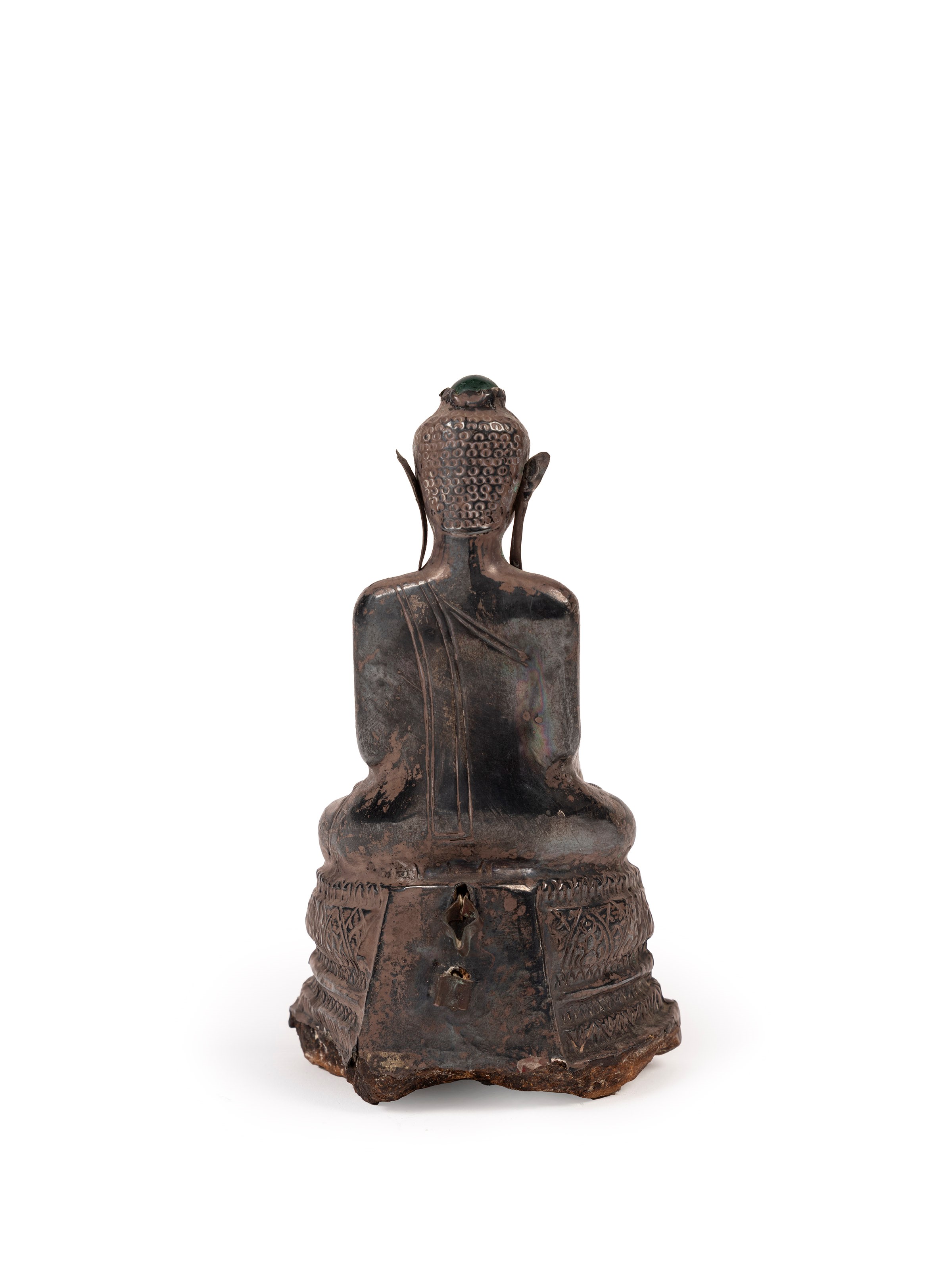 Thailandia, Buddha in lamina d'argento, XIX secolo
