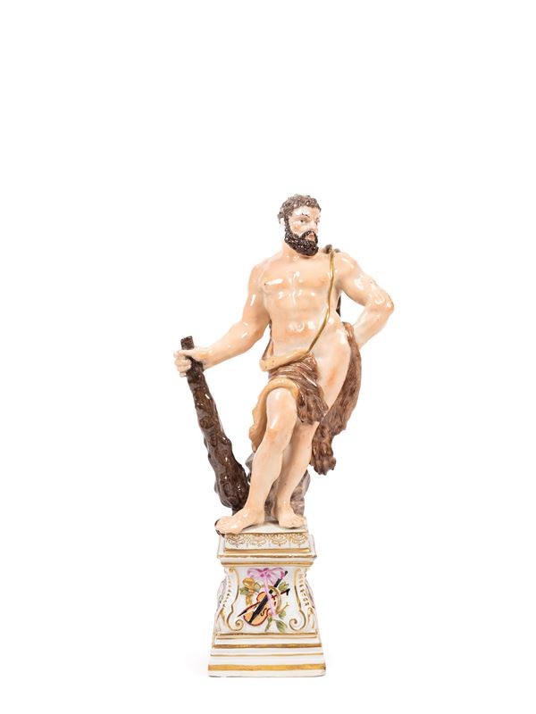 PORCELAIN SCULPTURE DEPICTING HERCULES