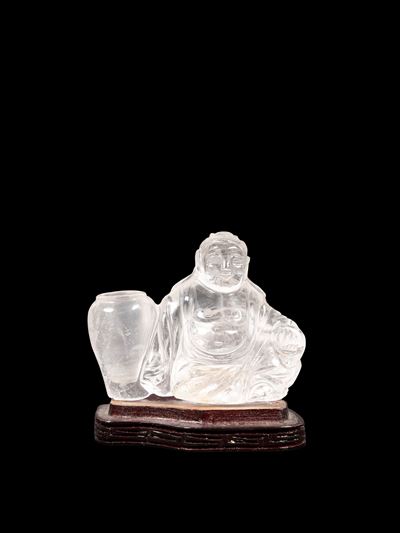 Figura di Budai in cristallo di rocca, Cina, XIX / XX secolo