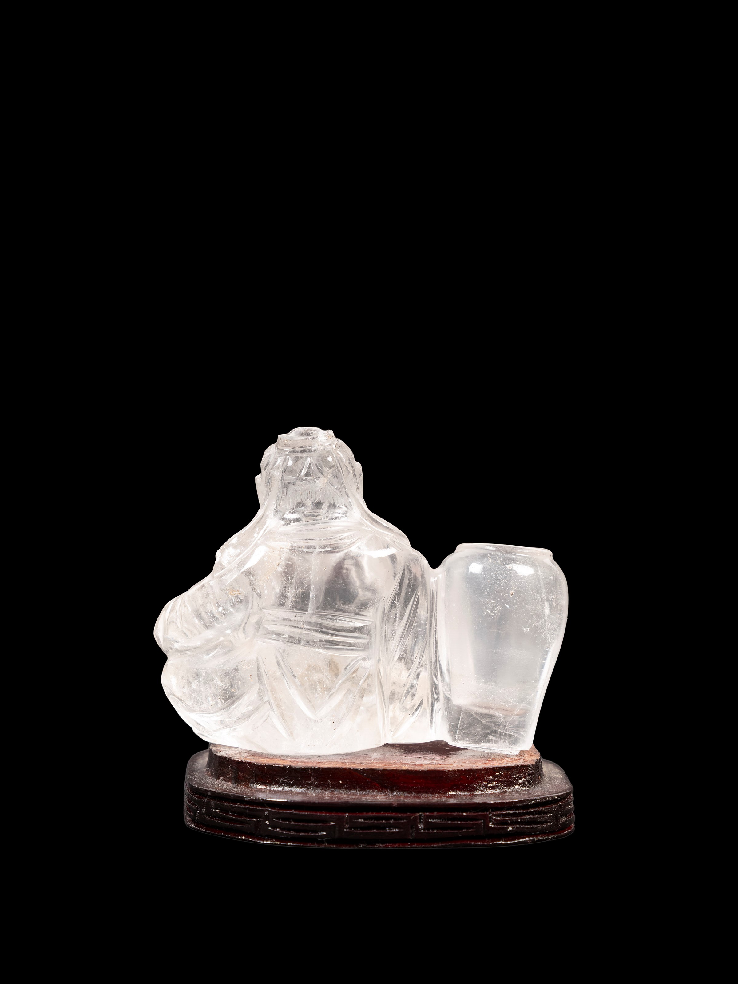 Figura di Budai in cristallo di rocca, Cina, XIX / XX secolo