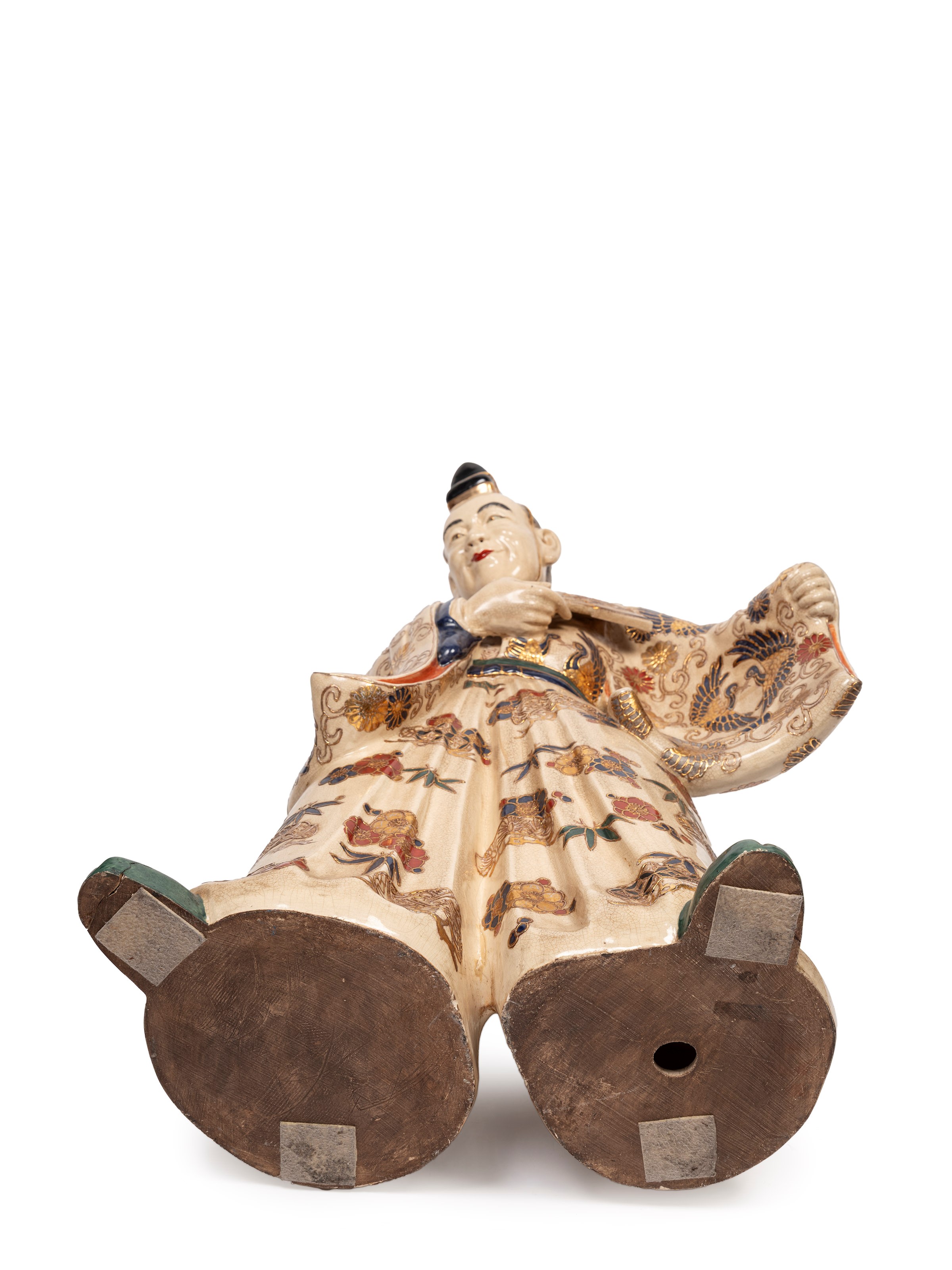 Figura in ceramica Satsuma, Giappone, periodo Meiji