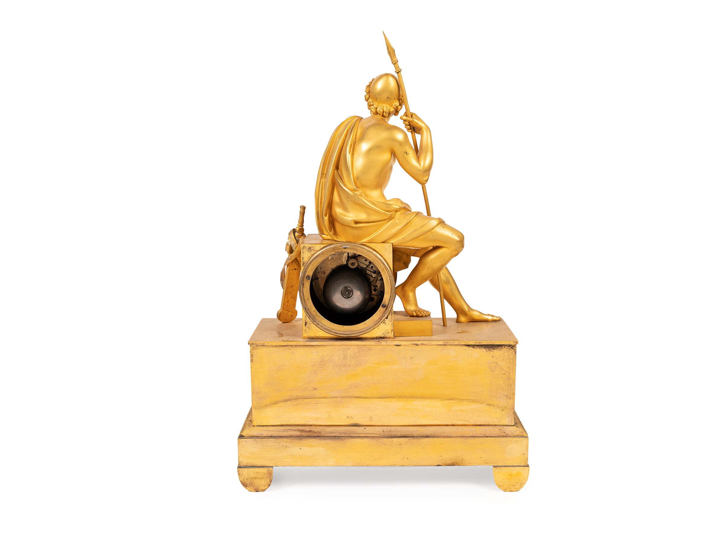 Pendola in bronzo dorato raffigurante Ulisse, Inizi XIX secolo