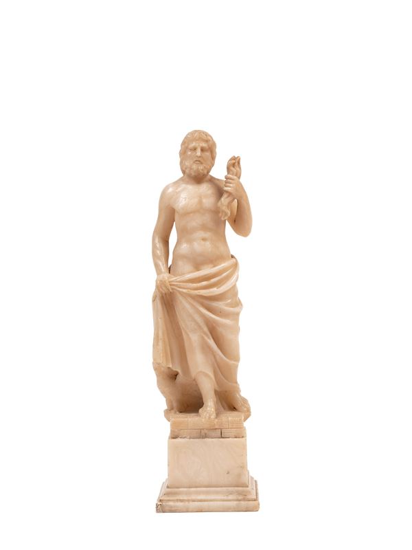 ALABASTER SCULPTURE DEPICTING JUPITER