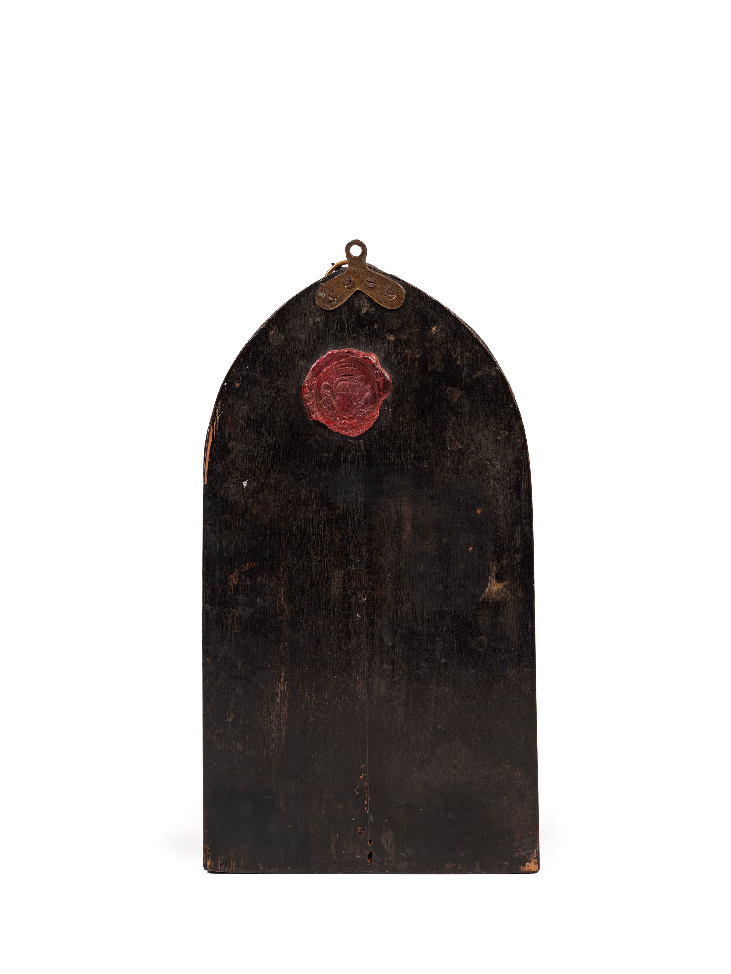 Placchetta in smalto di Limoges, Madonna con Gesù e San Giovannino