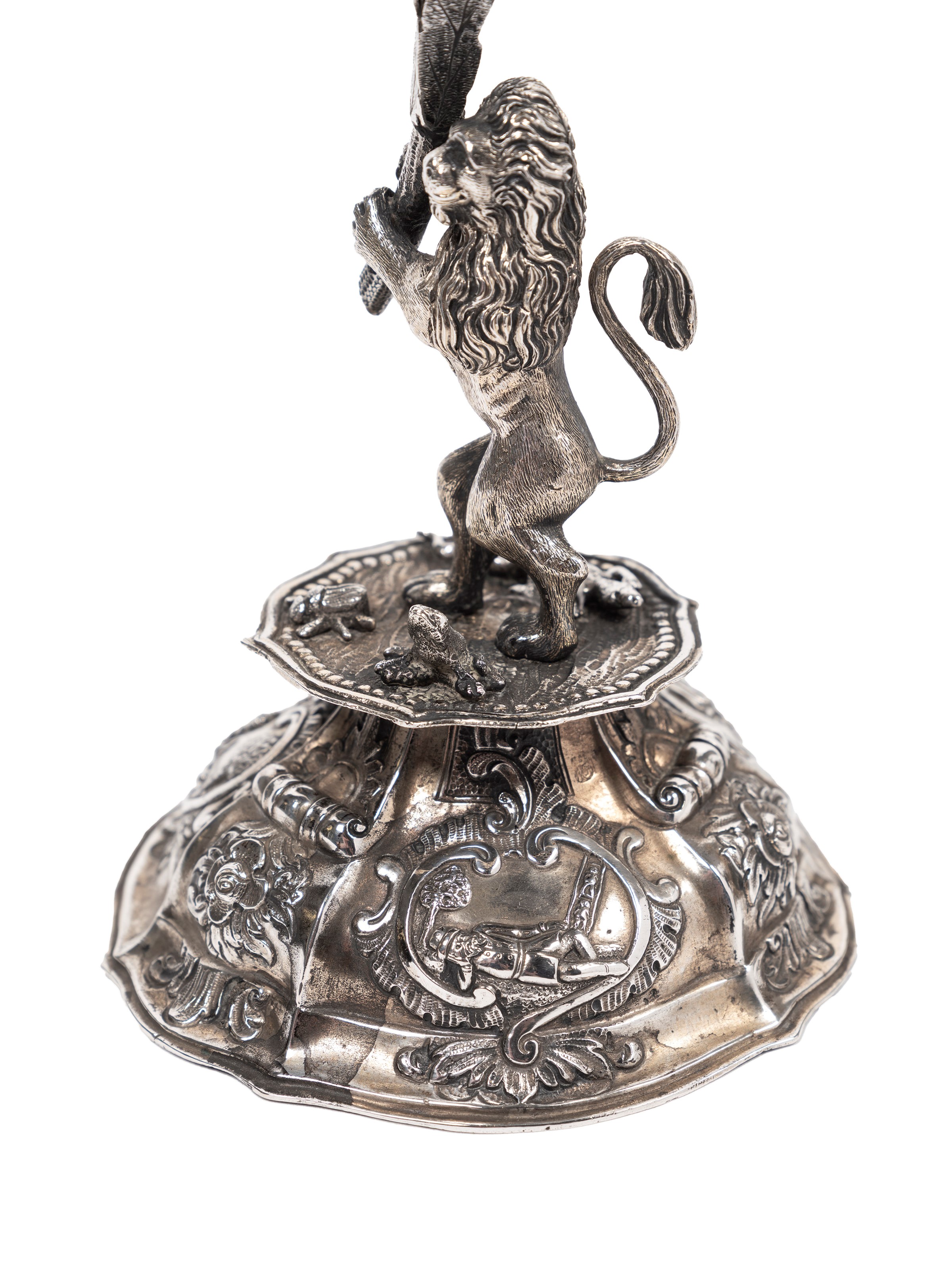 Coppia di candelieri ebraici in argento, Impero Austro-Ungarico, prima metà XIX secolo