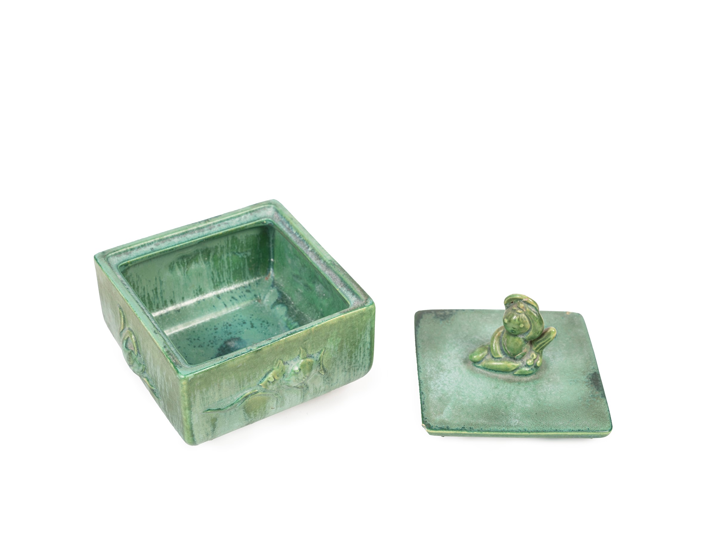 Angelo Biancini - Scatola in ceramica, manifattura Laveno, XX secolo