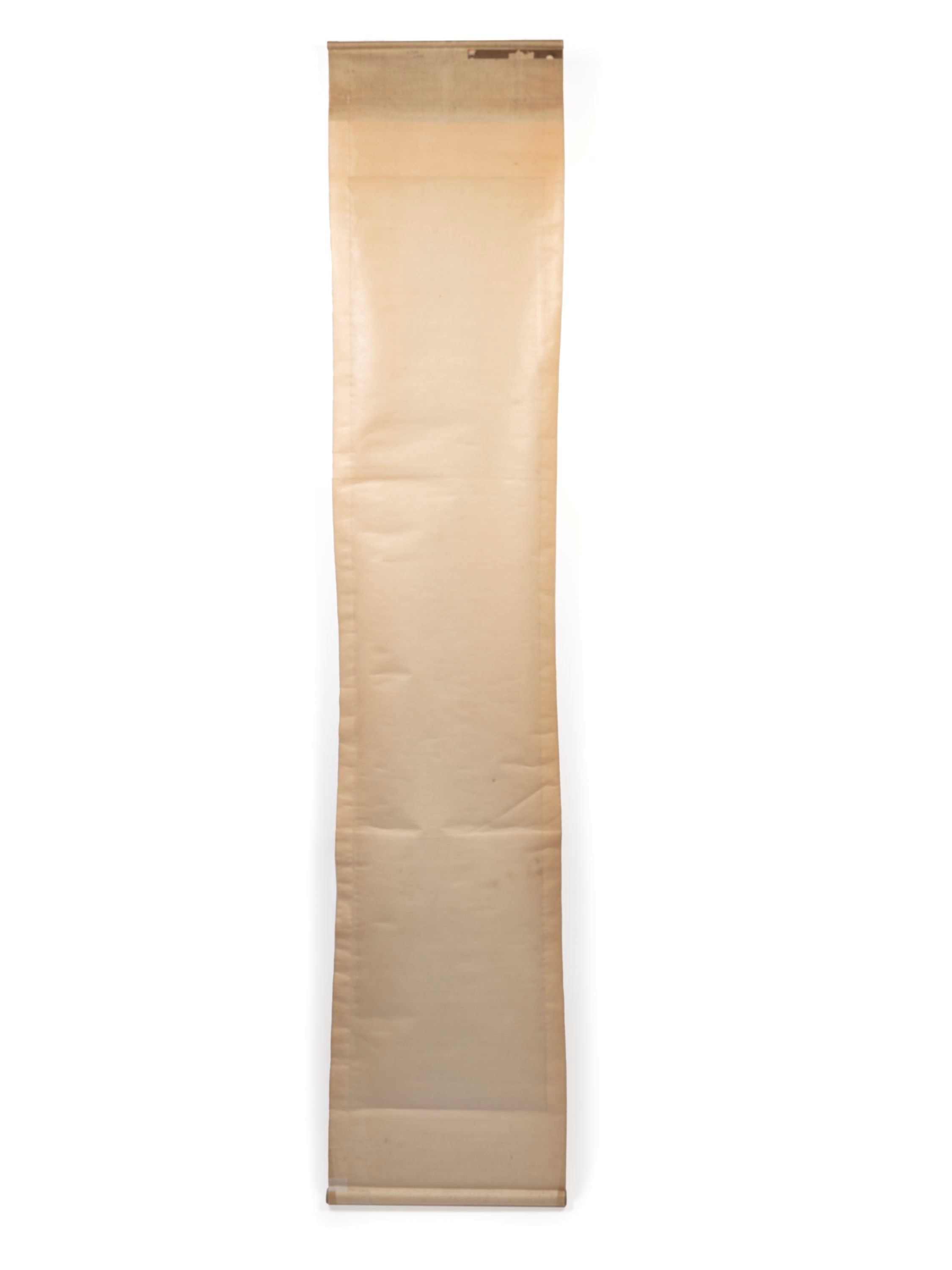 Dipinto a scroll su seta, paesaggio montano, Cina, dinastia Qing, XIX secolo