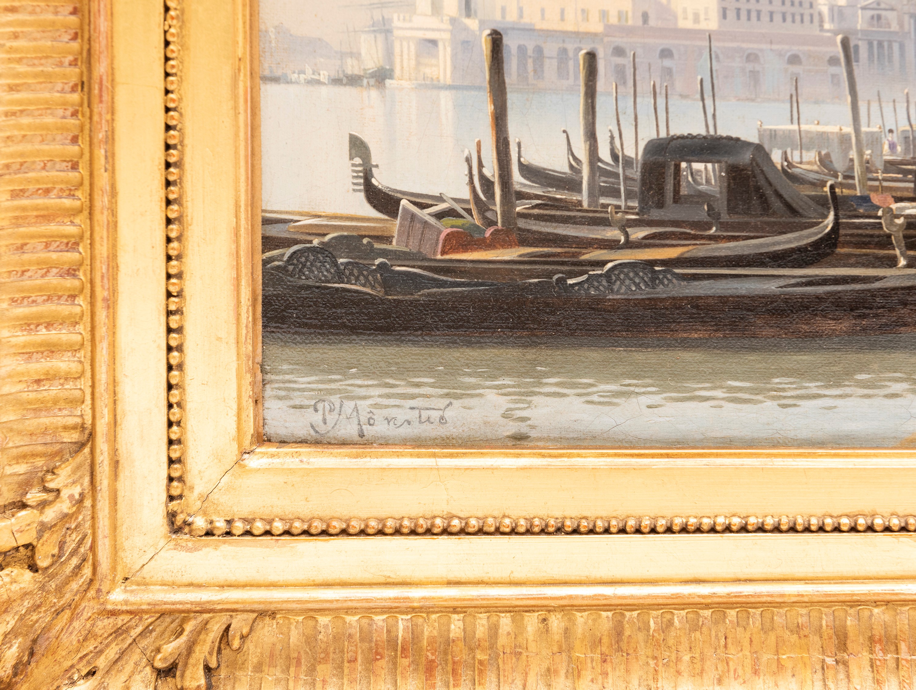 Autore ignoto, Veduta di Venezia e di Punta della Dogana, olio su tela