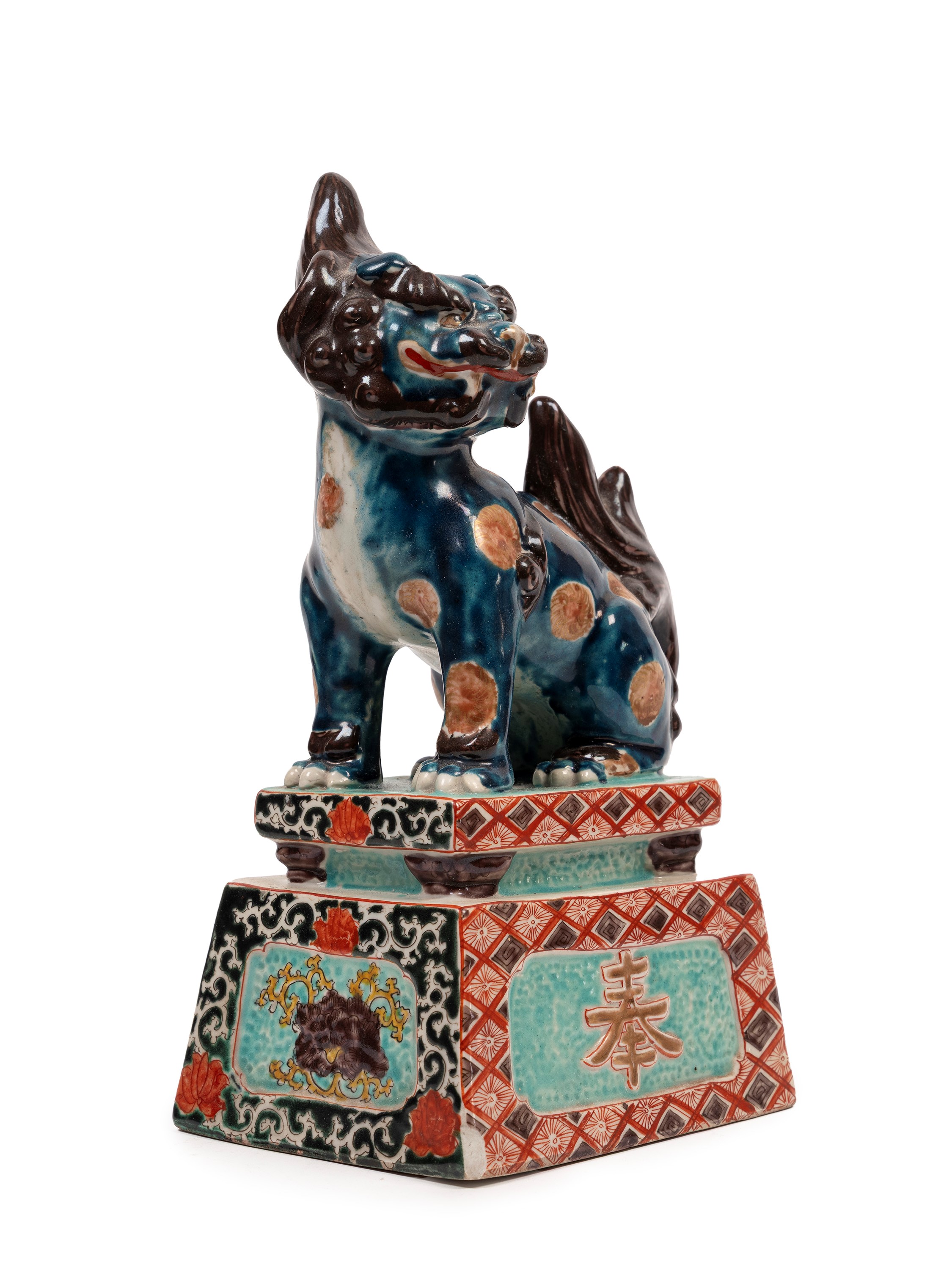 CANE DI PHO IN PORCELLANA POLICROMA