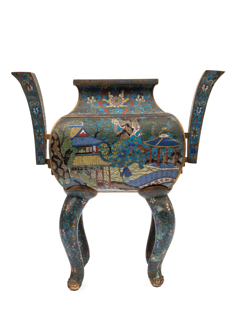 INCENSIERE IN CLOISONNÉ