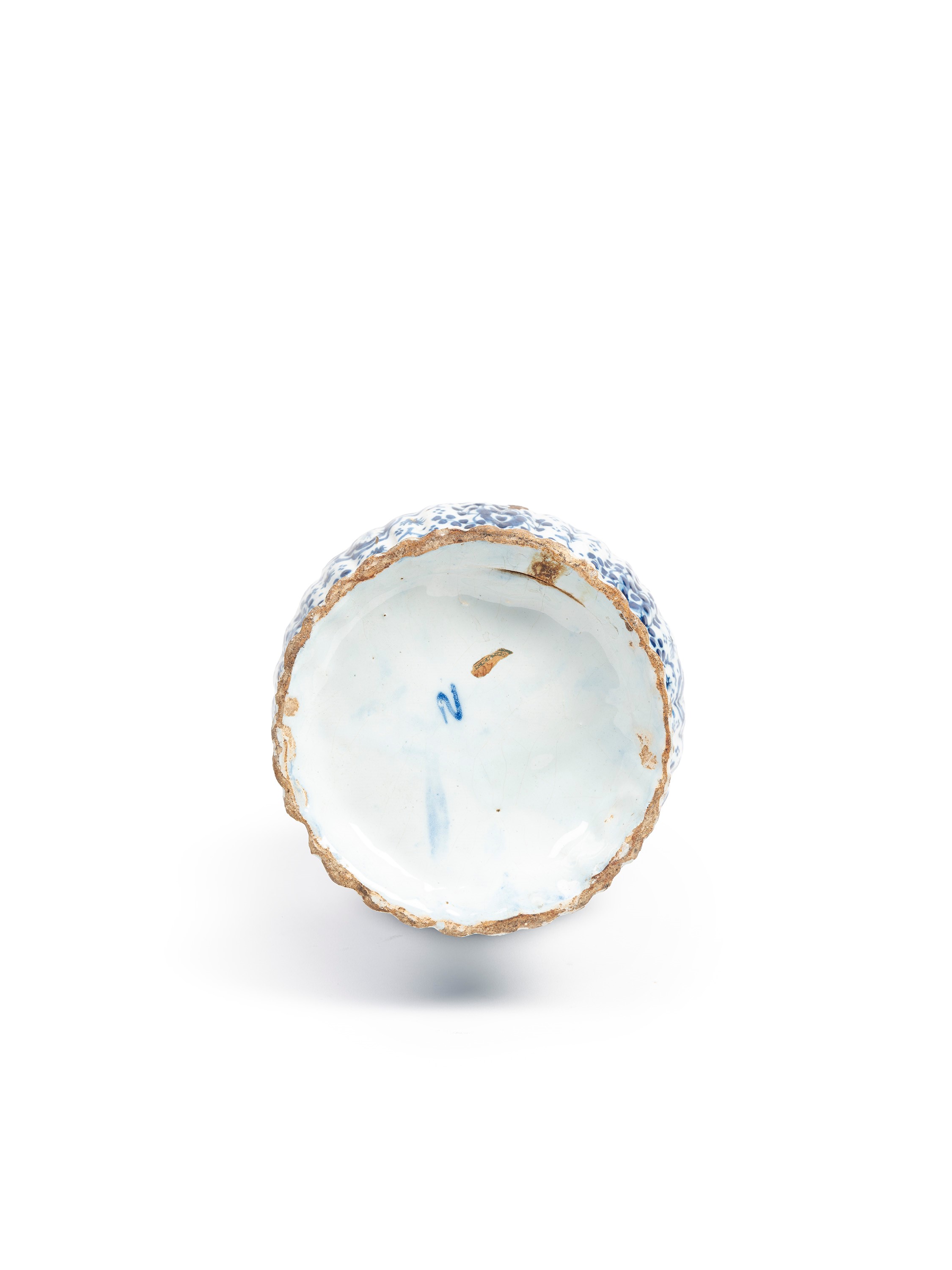 Vaso in porcellana bianca e blu, Delft, XVIII/XIX secolo