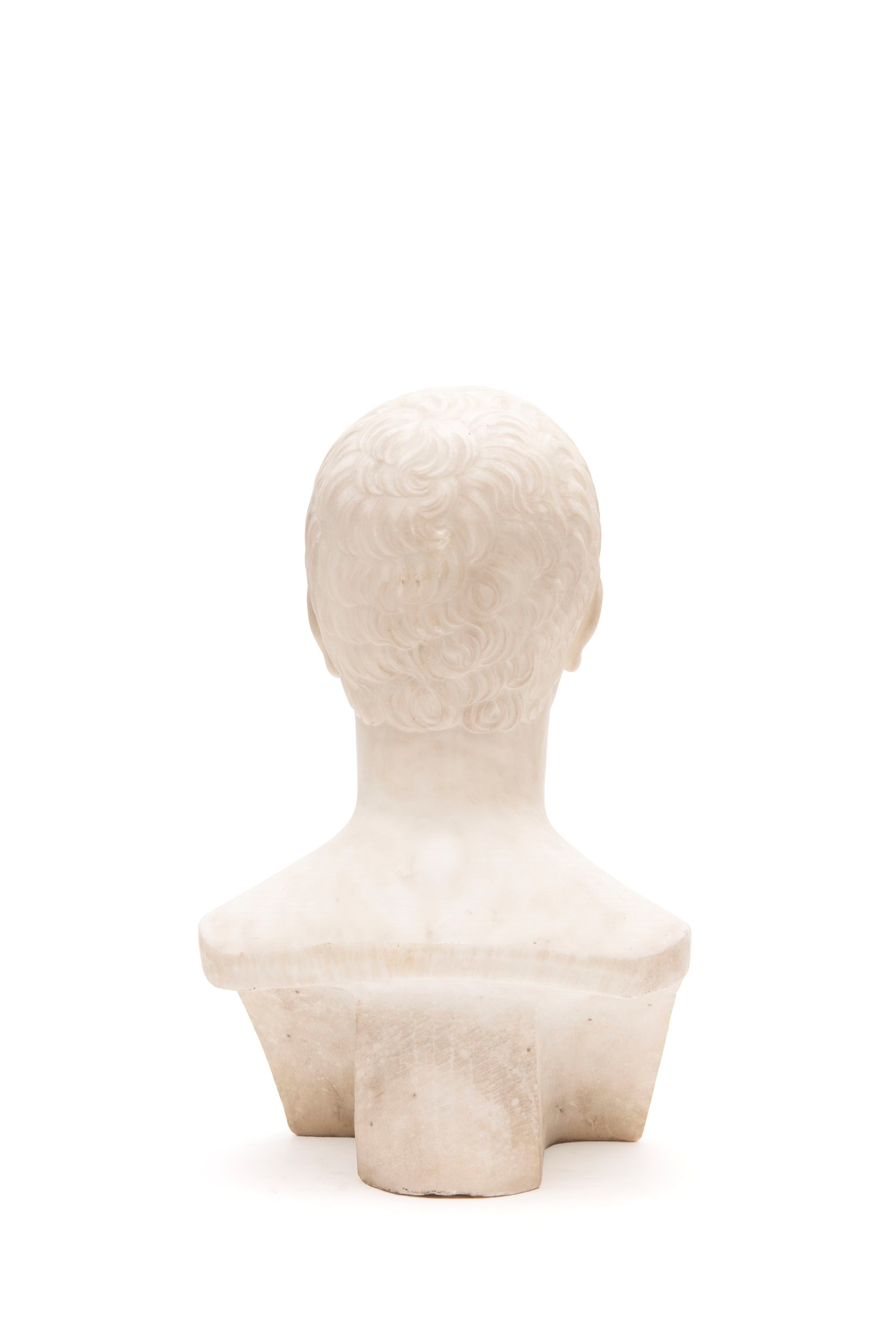 Scuola italiana, Busto virile in marmo, XVIII/XIX secolo