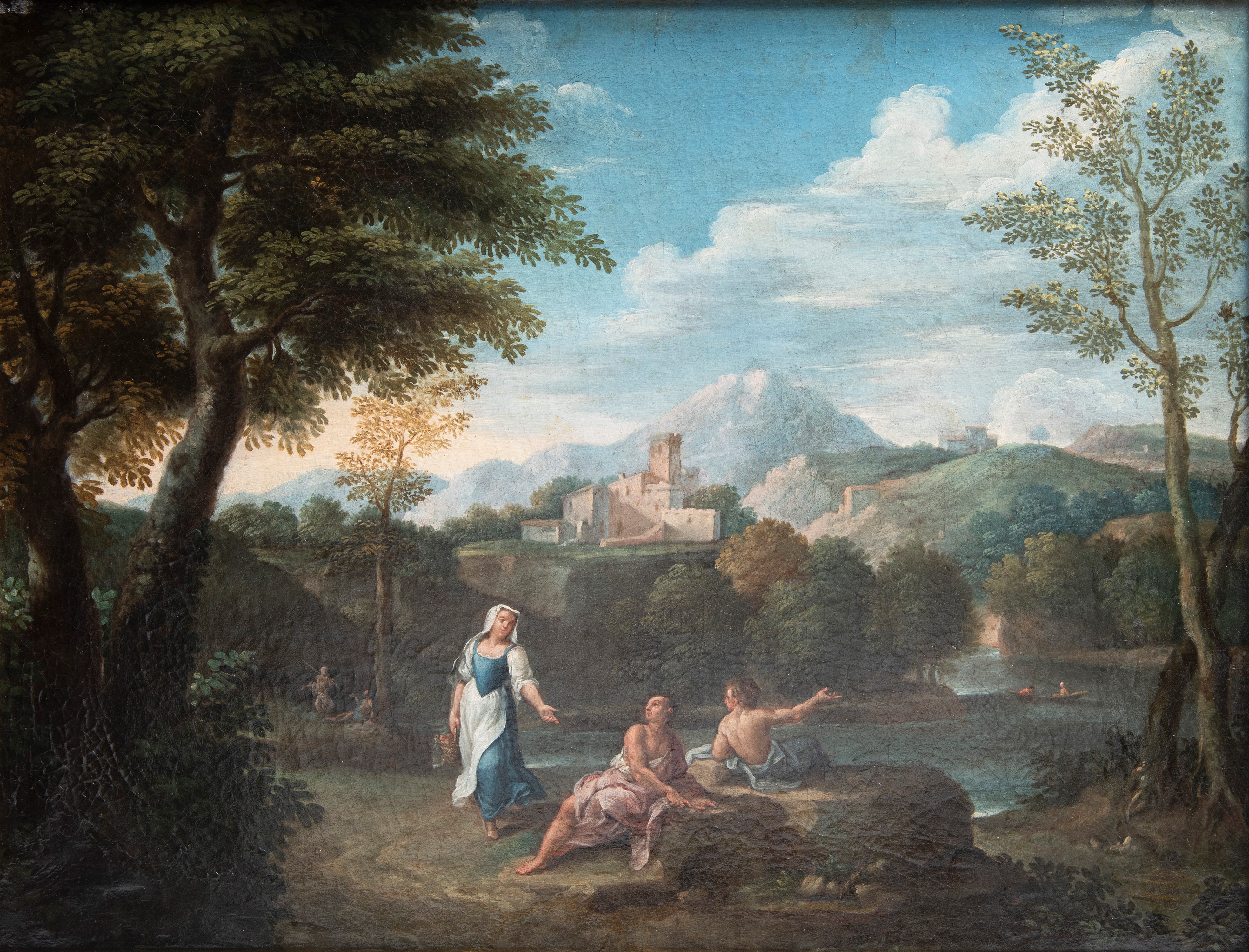Scuola Romana, Scena allegorica, olio su tela