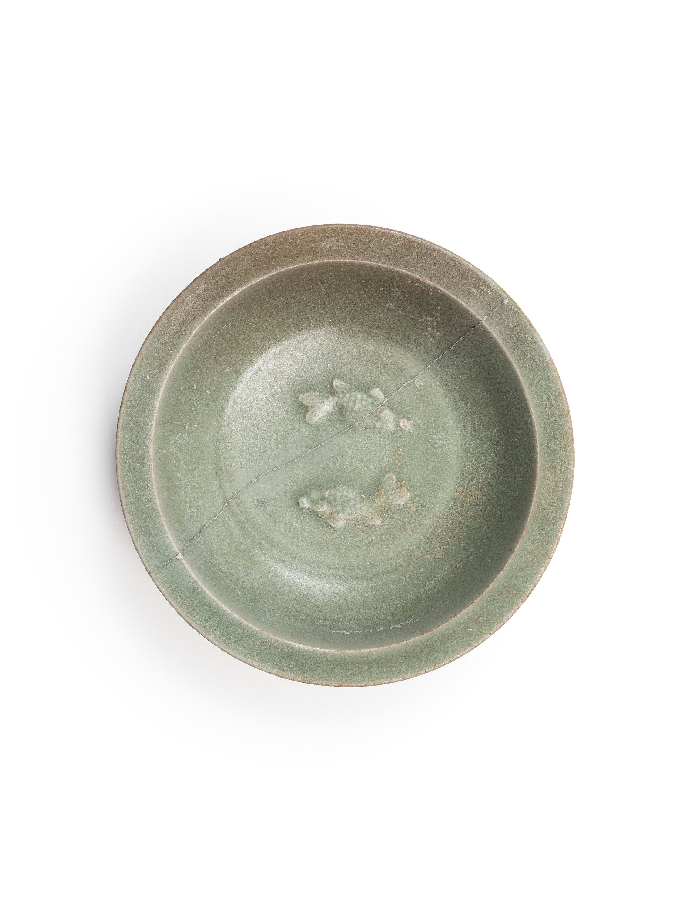PIATTO "TWIN FISH" IN PORCELLANA CELADON