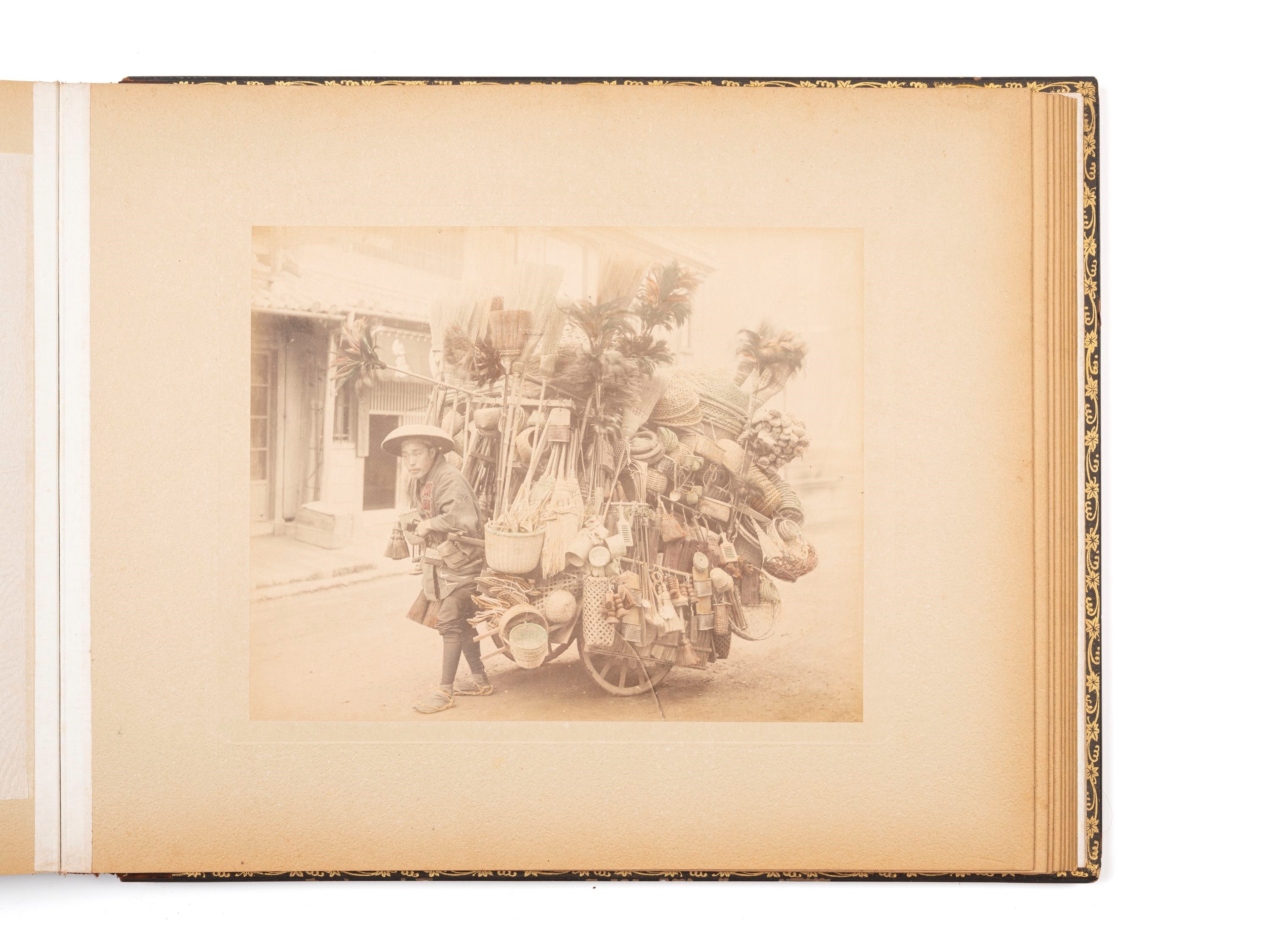 Album fotografico giapponese acquarellato, XX secolo