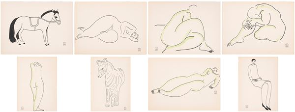 EIGHT PRINTS ON PAPER BY SANYU (1895–1966)