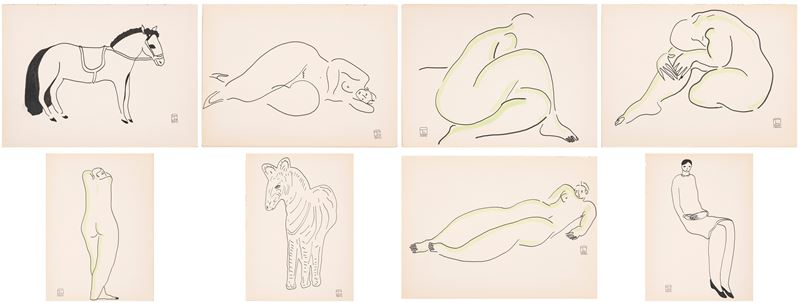Sanyu, Otto incisioni su carta
