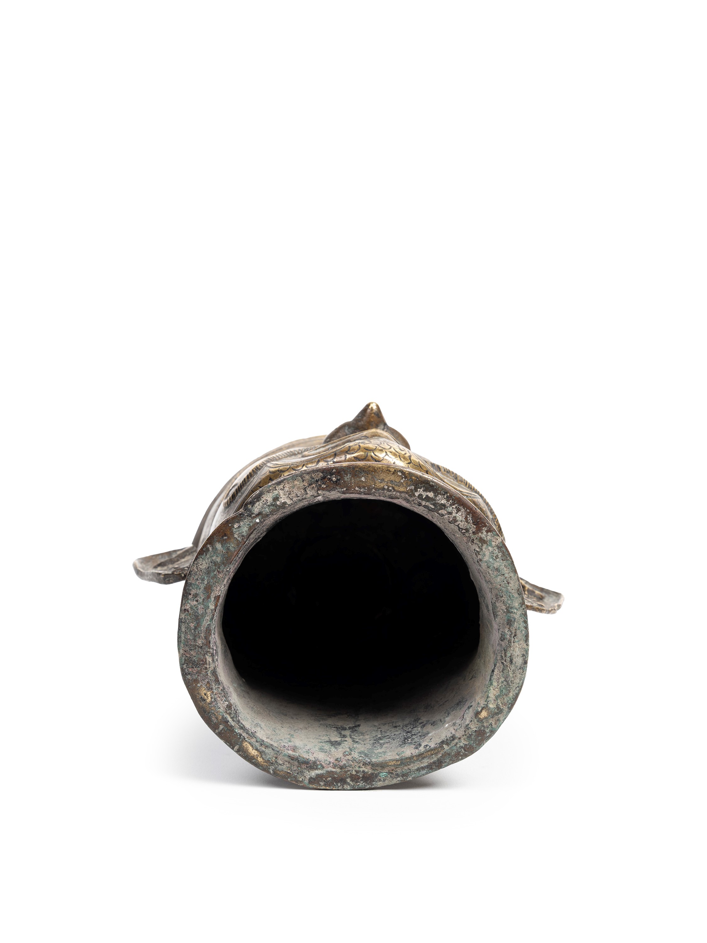 SCULTURA IN BRONZO RAFFIGURANTE MUKHALINGA