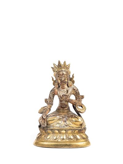 Scultura in bronzo dorato, Tibet, XVIII secolo
