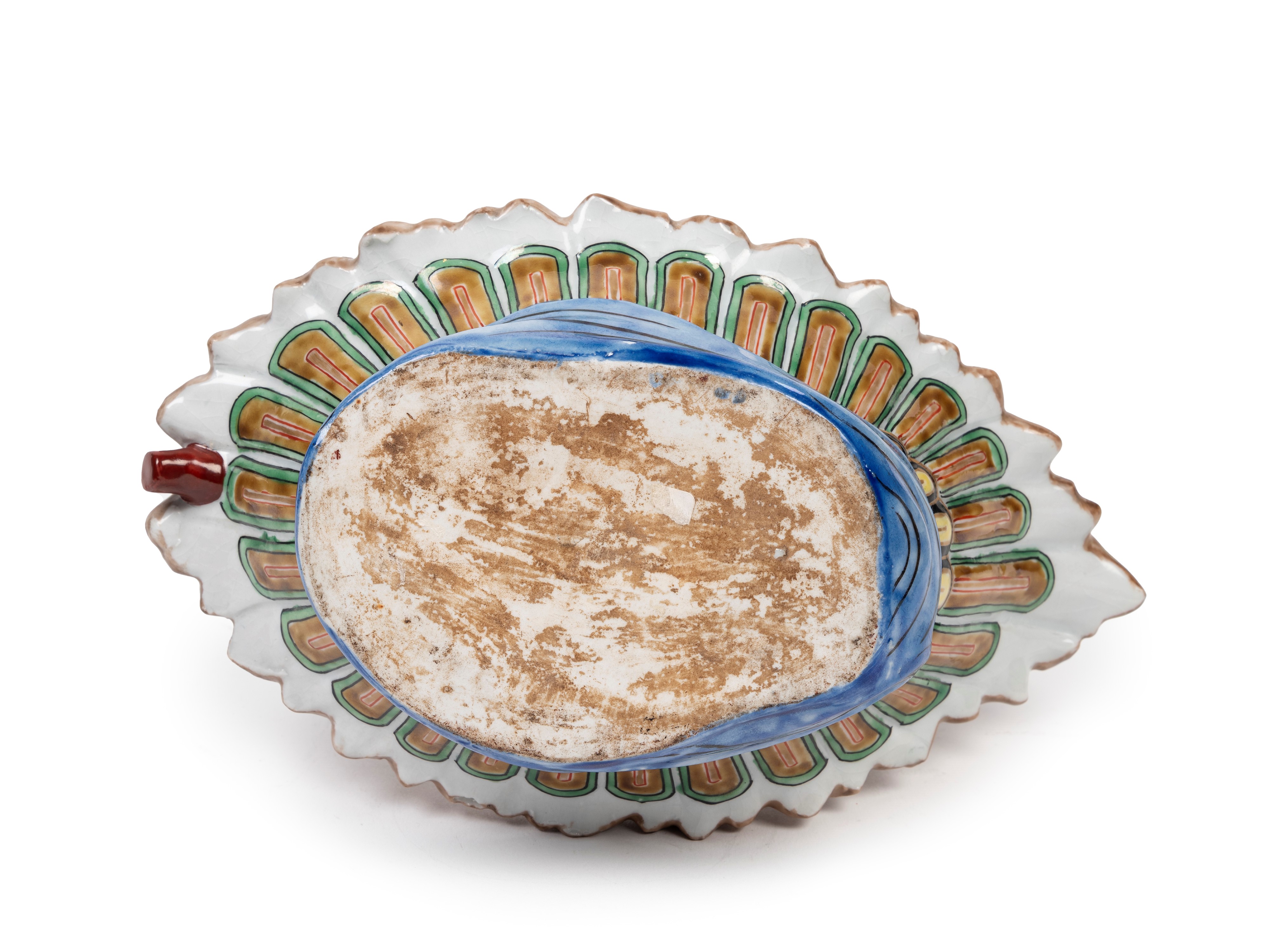 BARCA IN PORCELLANA POLICROMA