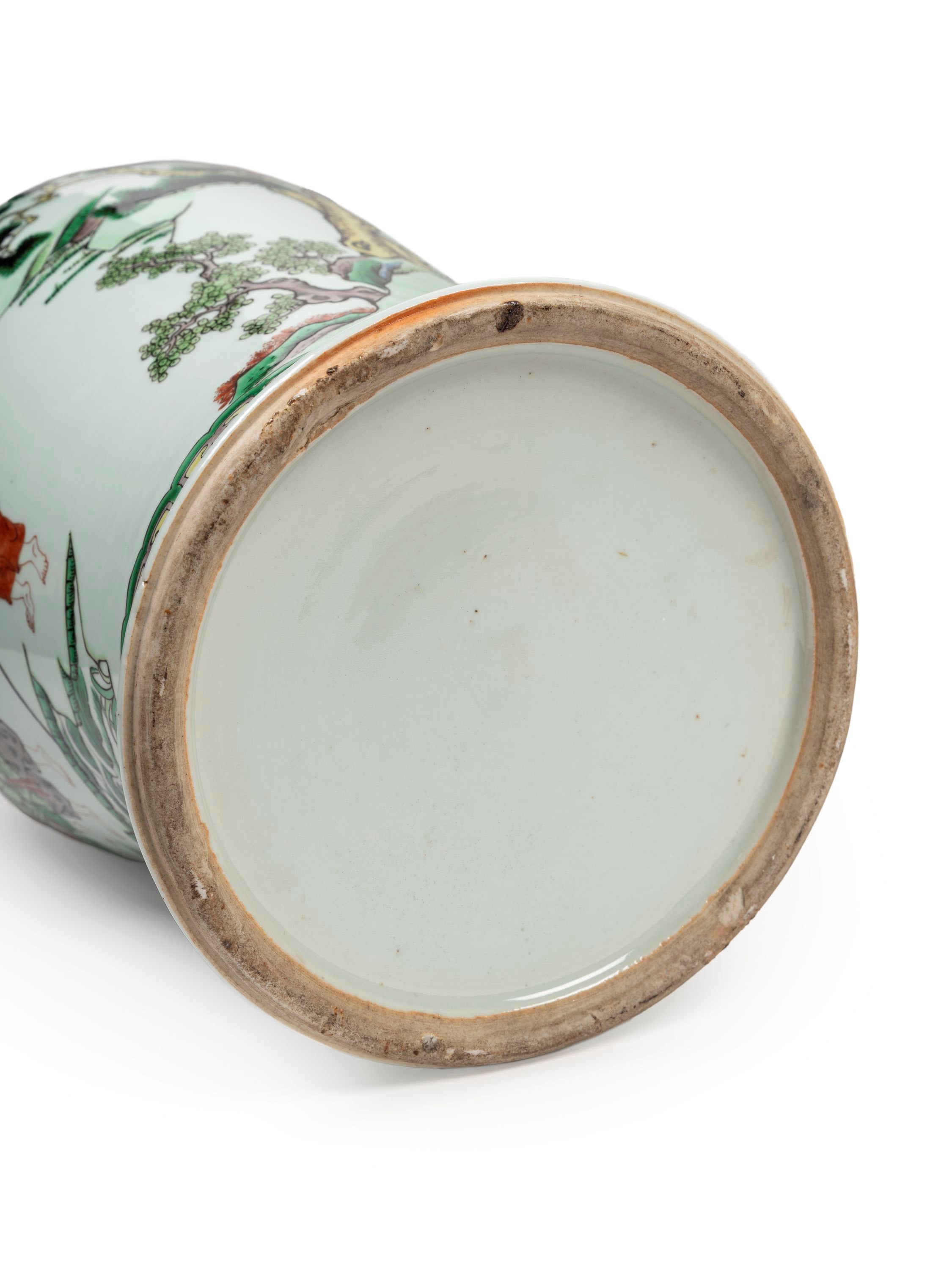 GRANDE VASO IN PORCELLANA FAMIGLIA VERDE