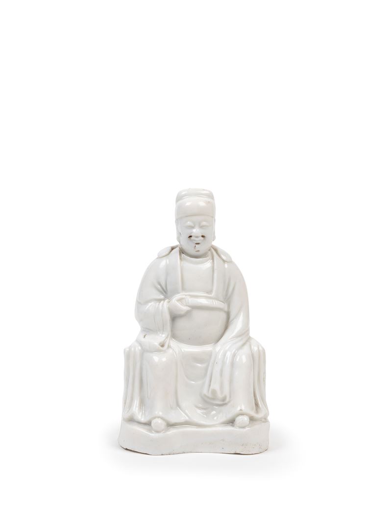 FIGURA IN PORCELLANA BLANC-DE-CHINE