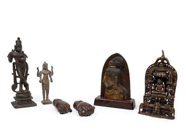 SIX BRONZE SCULPTURES