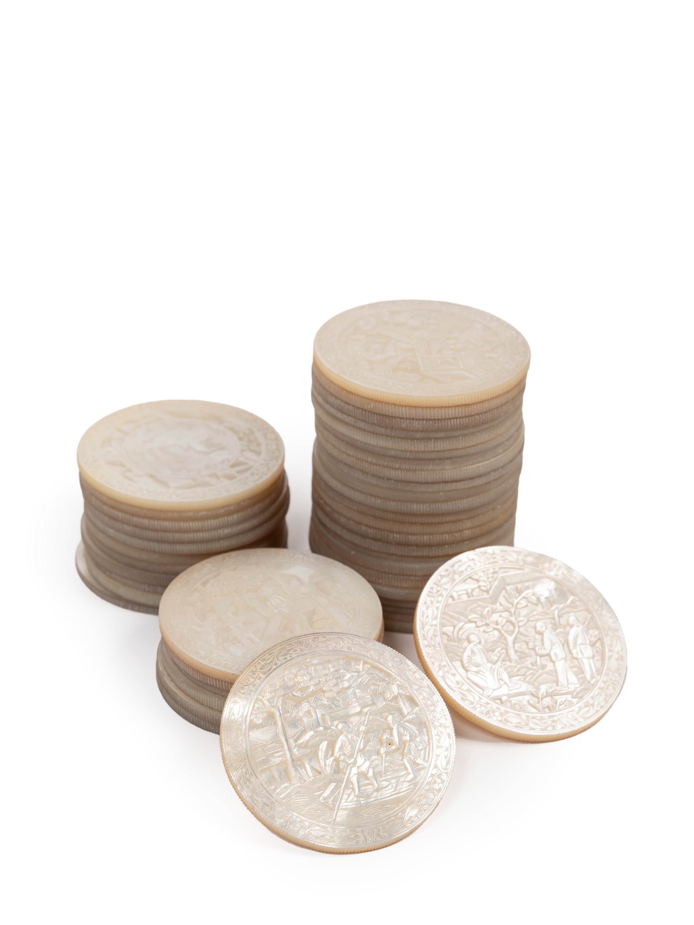 COLLEZIONE DI FICHES IN MADREPERLA