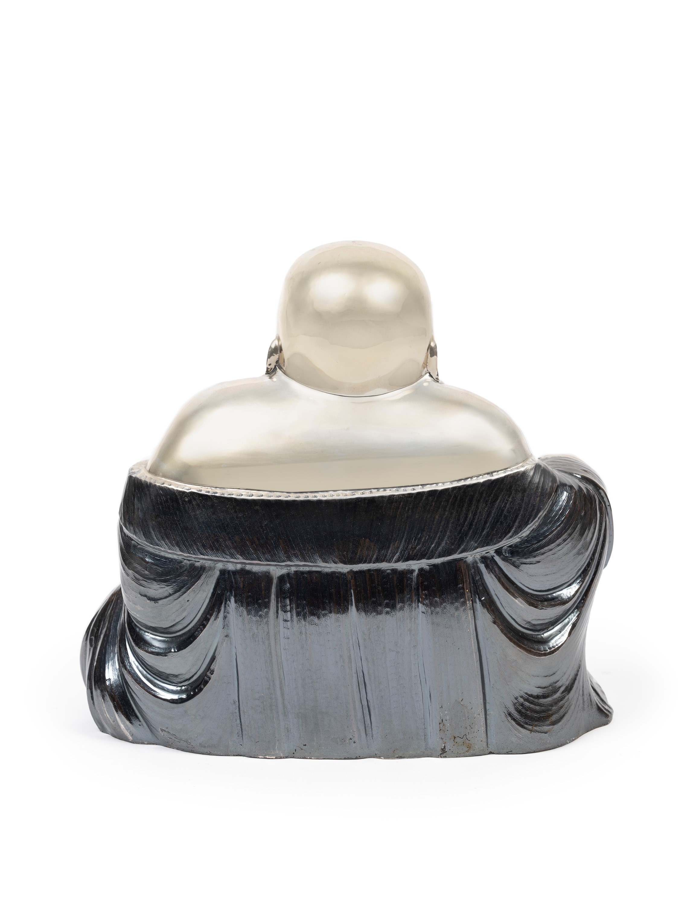 Figura di Buddha, argento 925, h cm 18,5 x l cm 21