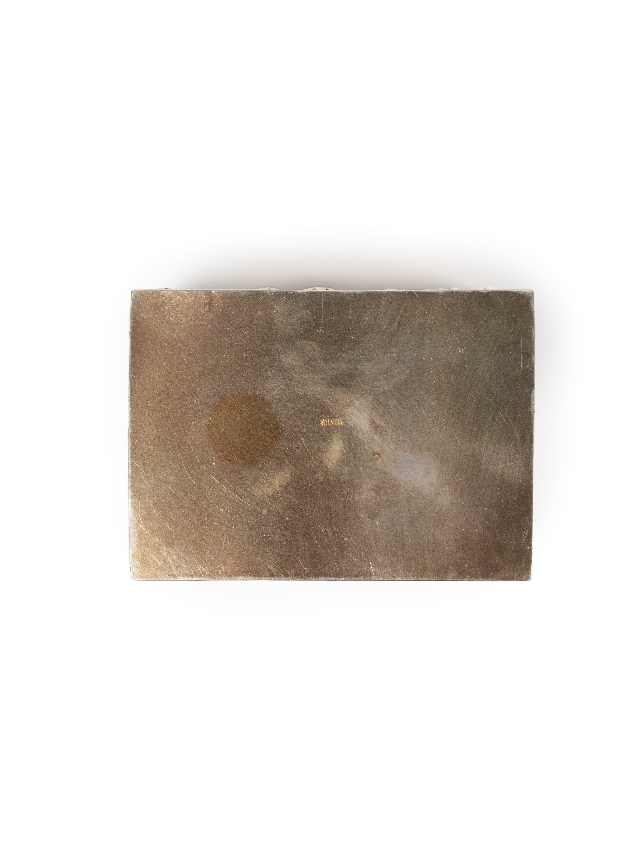 Scatola in argento con giadeite, Cina, inizio XX secolo