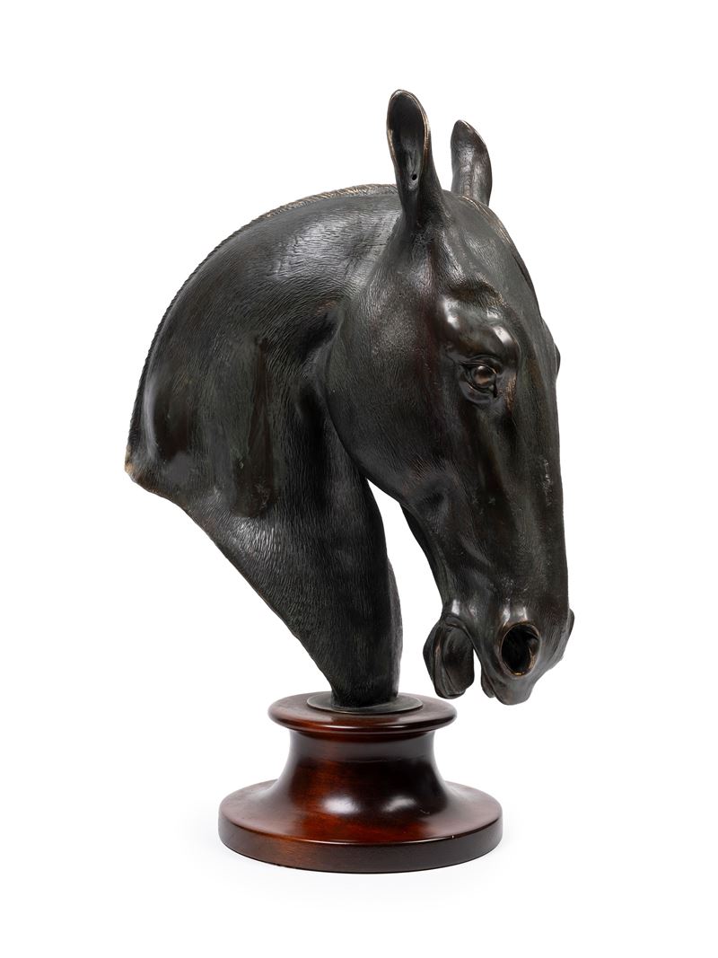 Modello di testa di cavallo in bronzo, Secolo XX
