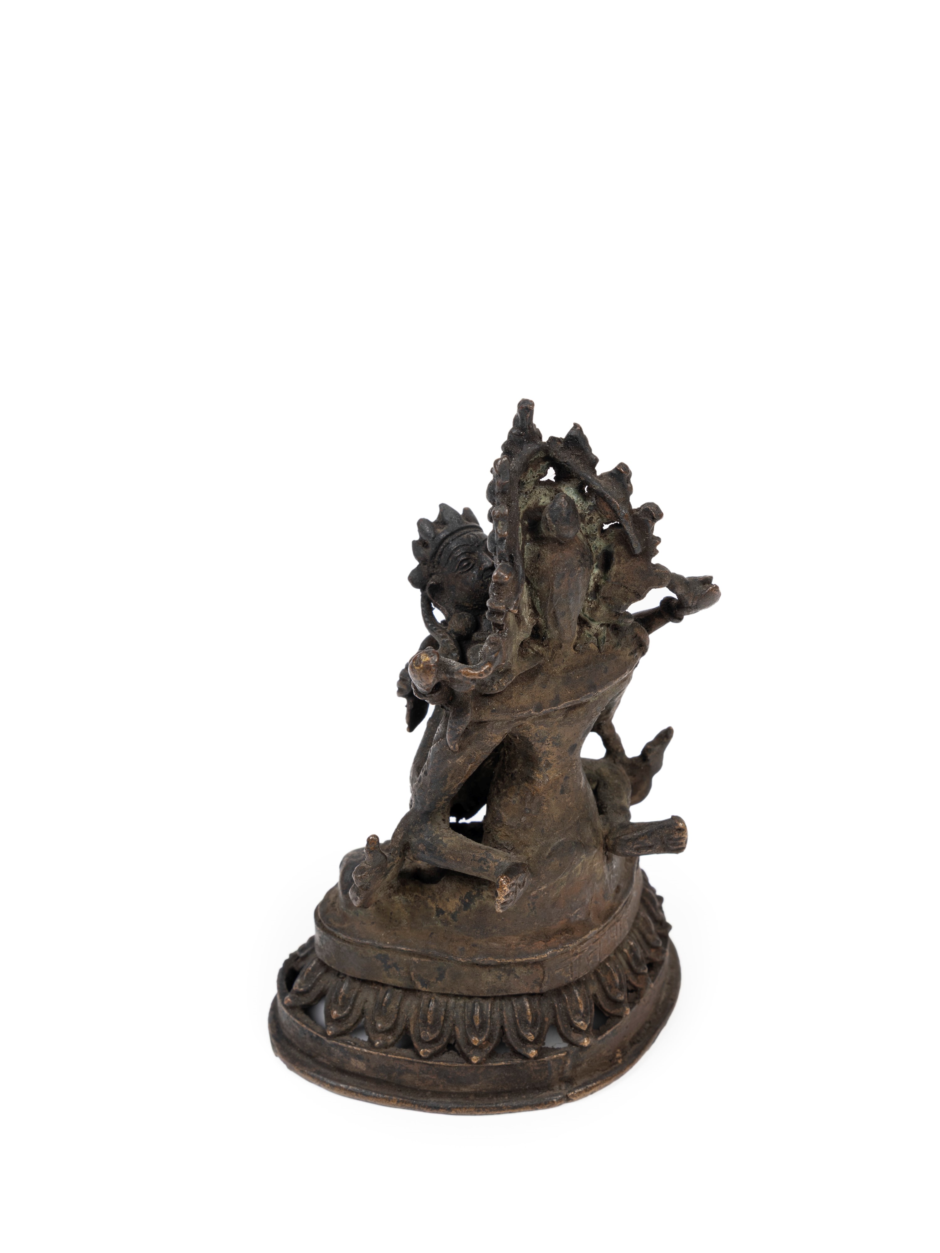 Vajradhara con Vajradakini, scultura in bronzo, Cina, dinastia Qing