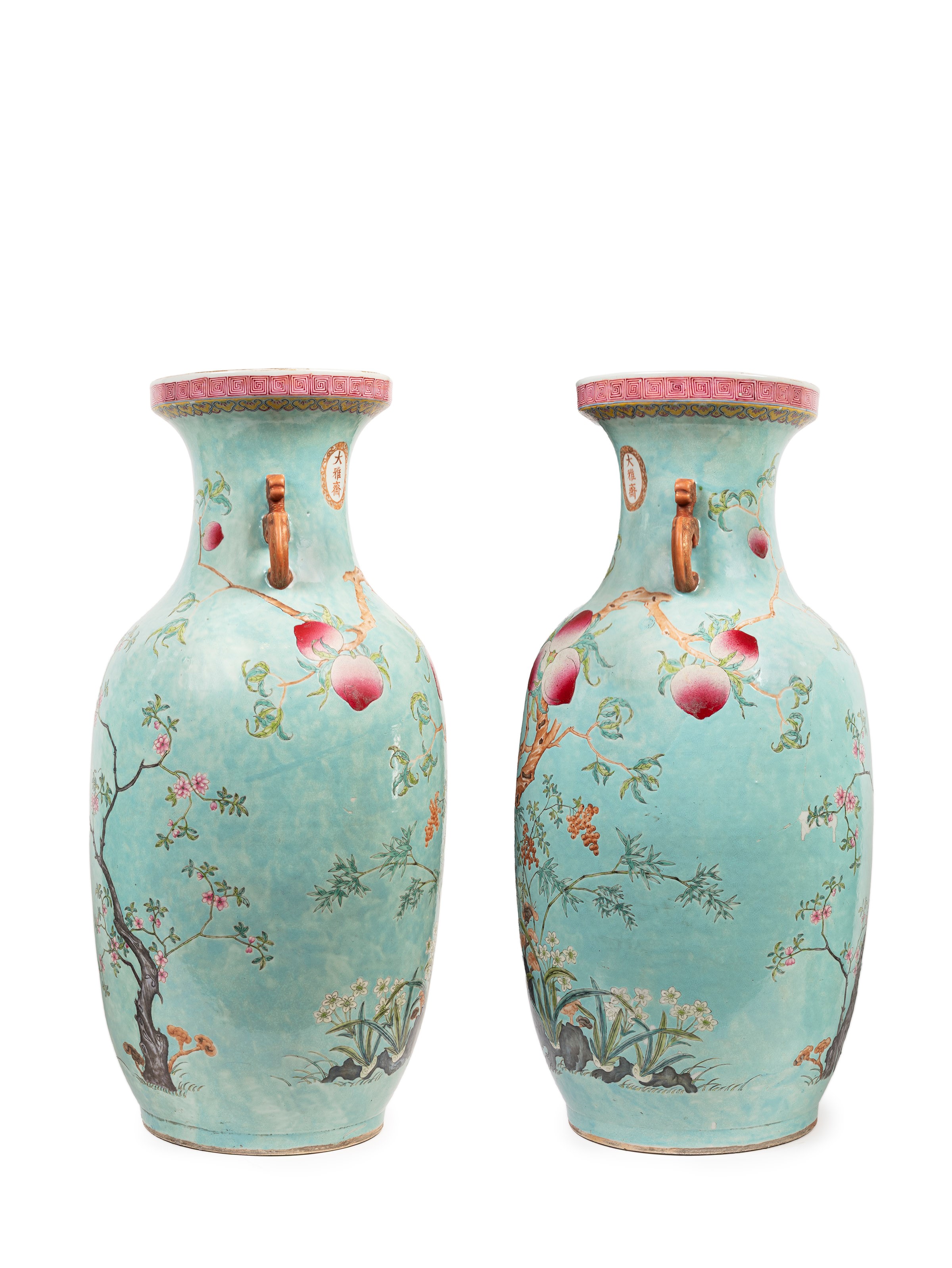 RARA COPPIA DI GRANDI VASI DAYAZHAI