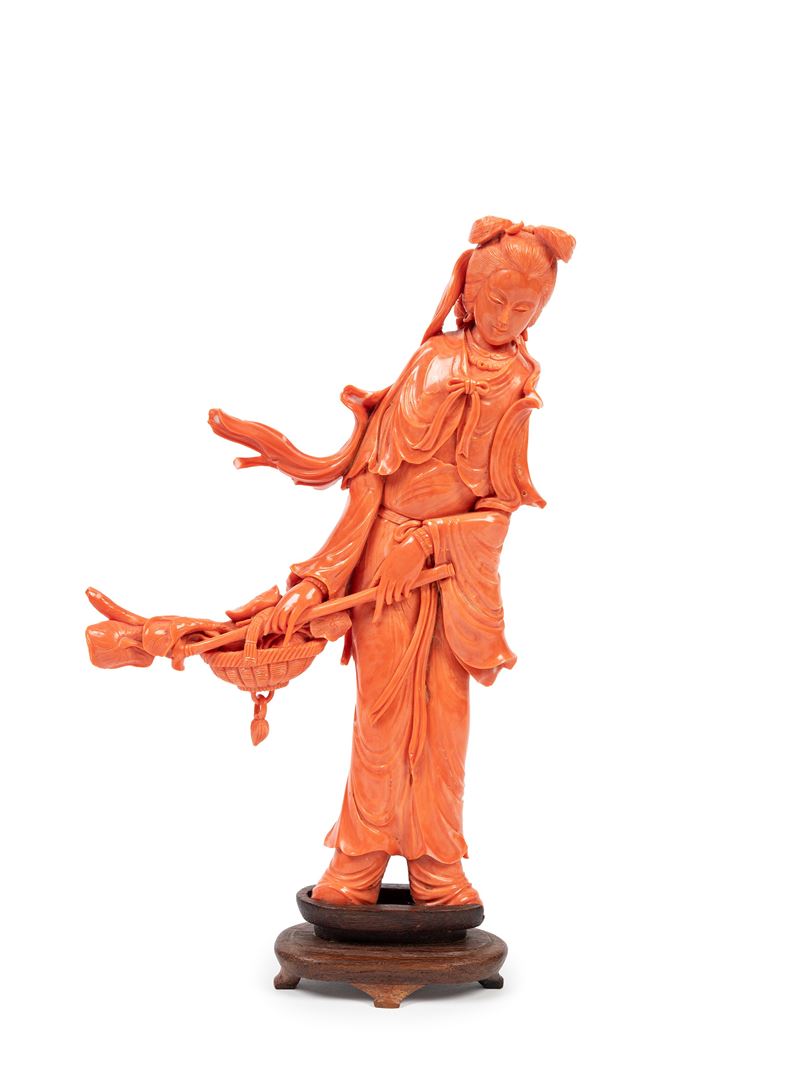 ☼SCULTURA IN CORALLO ROSSO MOMO O CERASUOLO