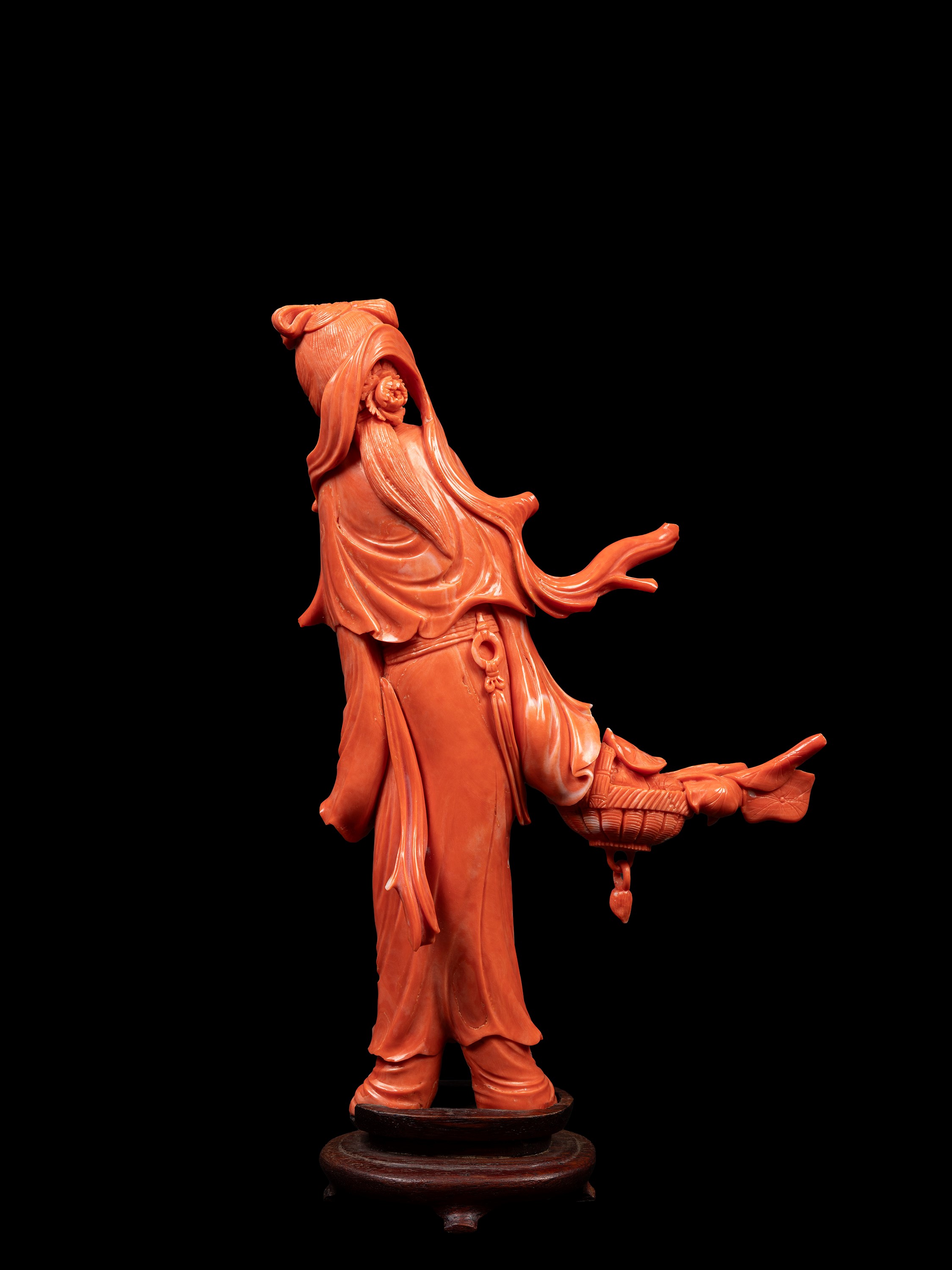 ☼SCULTURA IN CORALLO ROSSO MOMO O CERASUOLO