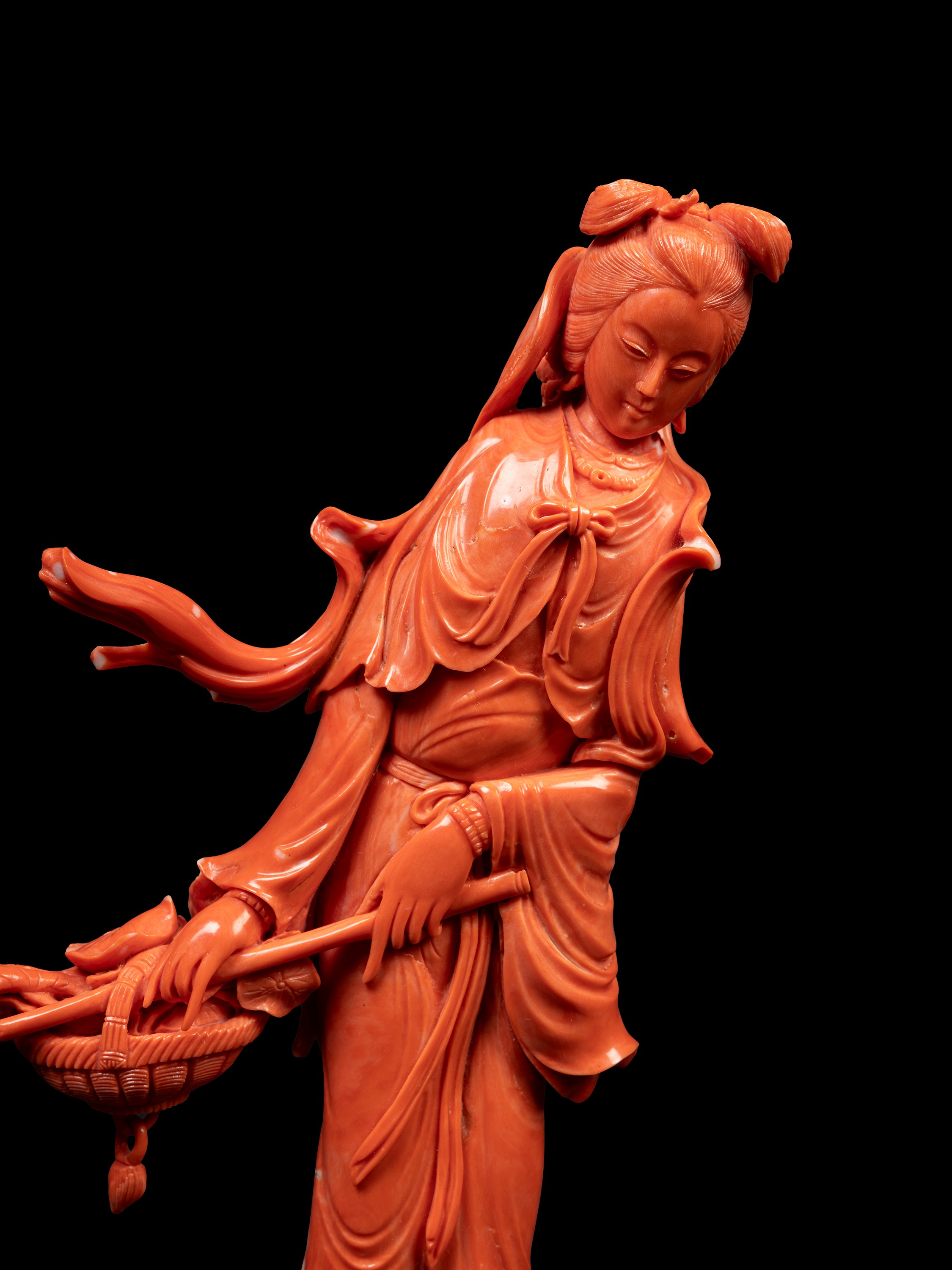 ☼SCULTURA IN CORALLO ROSSO MOMO O CERASUOLO