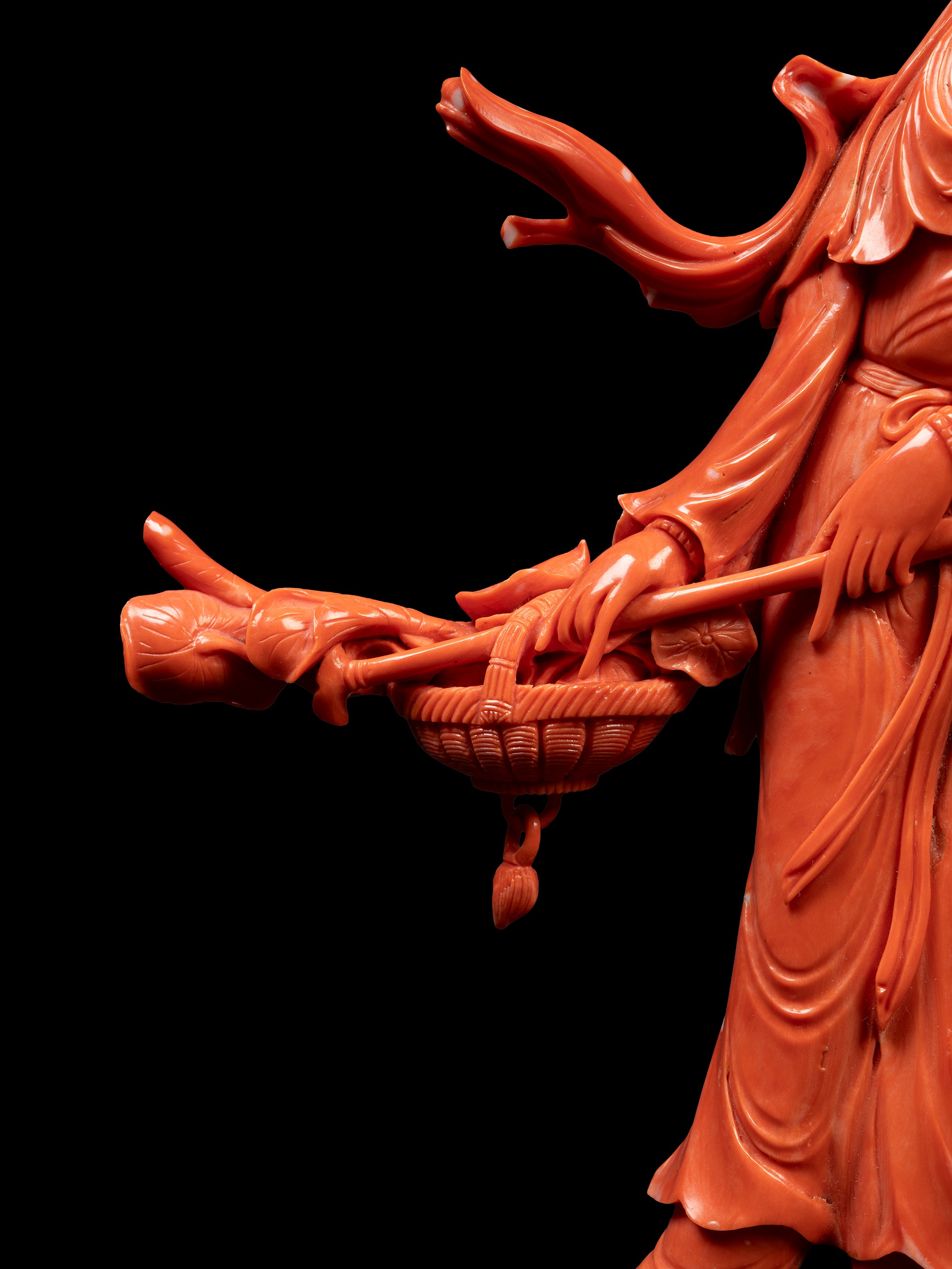 ☼SCULTURA IN CORALLO ROSSO MOMO O CERASUOLO