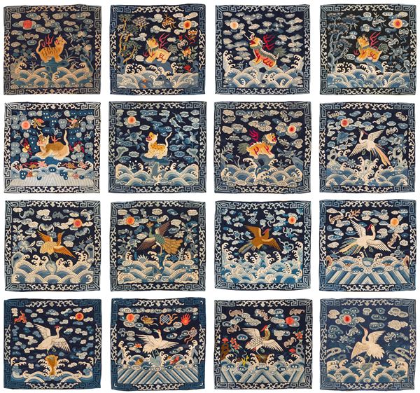 SIXTEEN EMROIDERY SILK 'RANK BADGES''