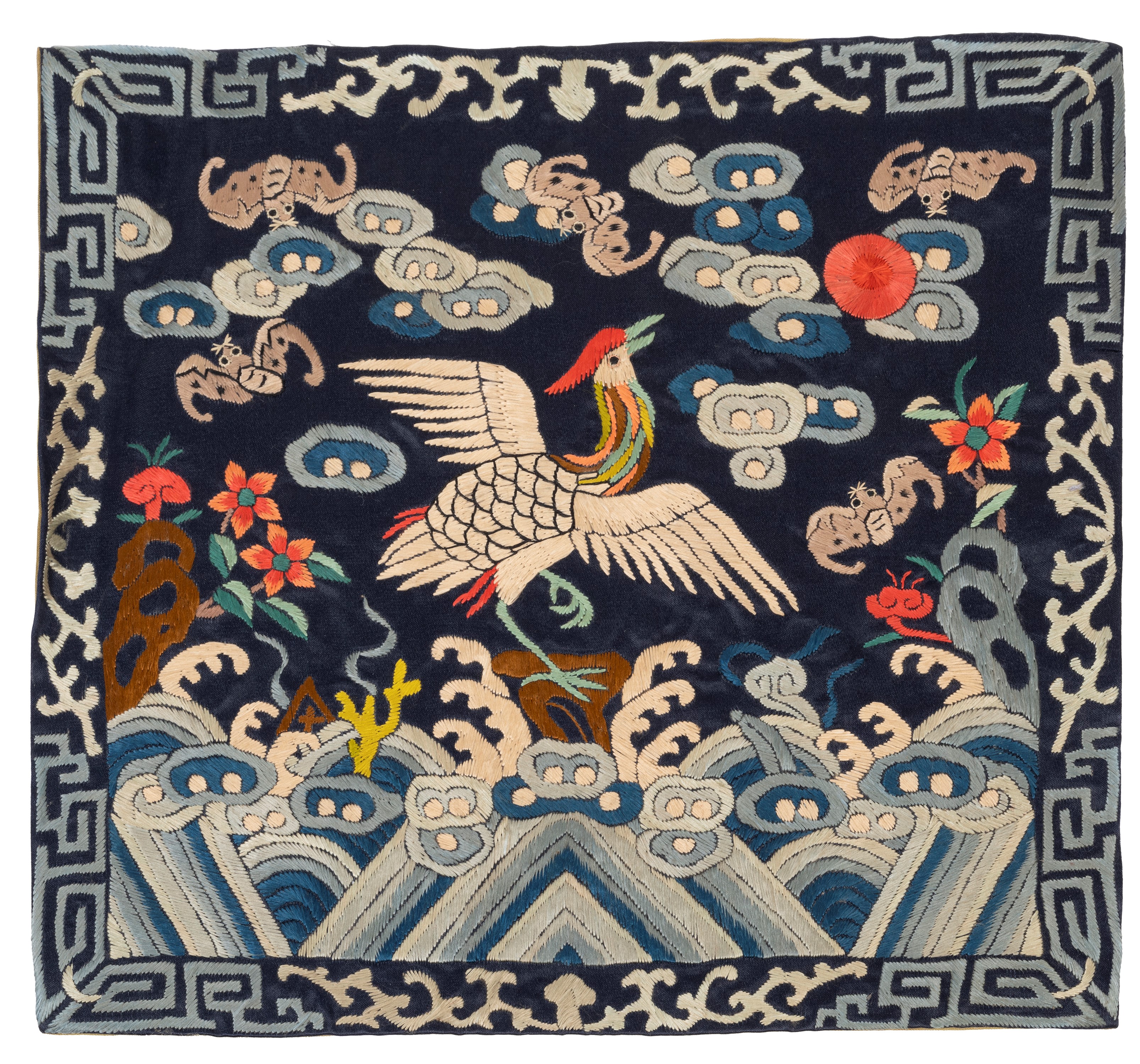 Cina, Dinastia Qing (1644-1911), Sedici 'Rank Badges' in seta ricamata