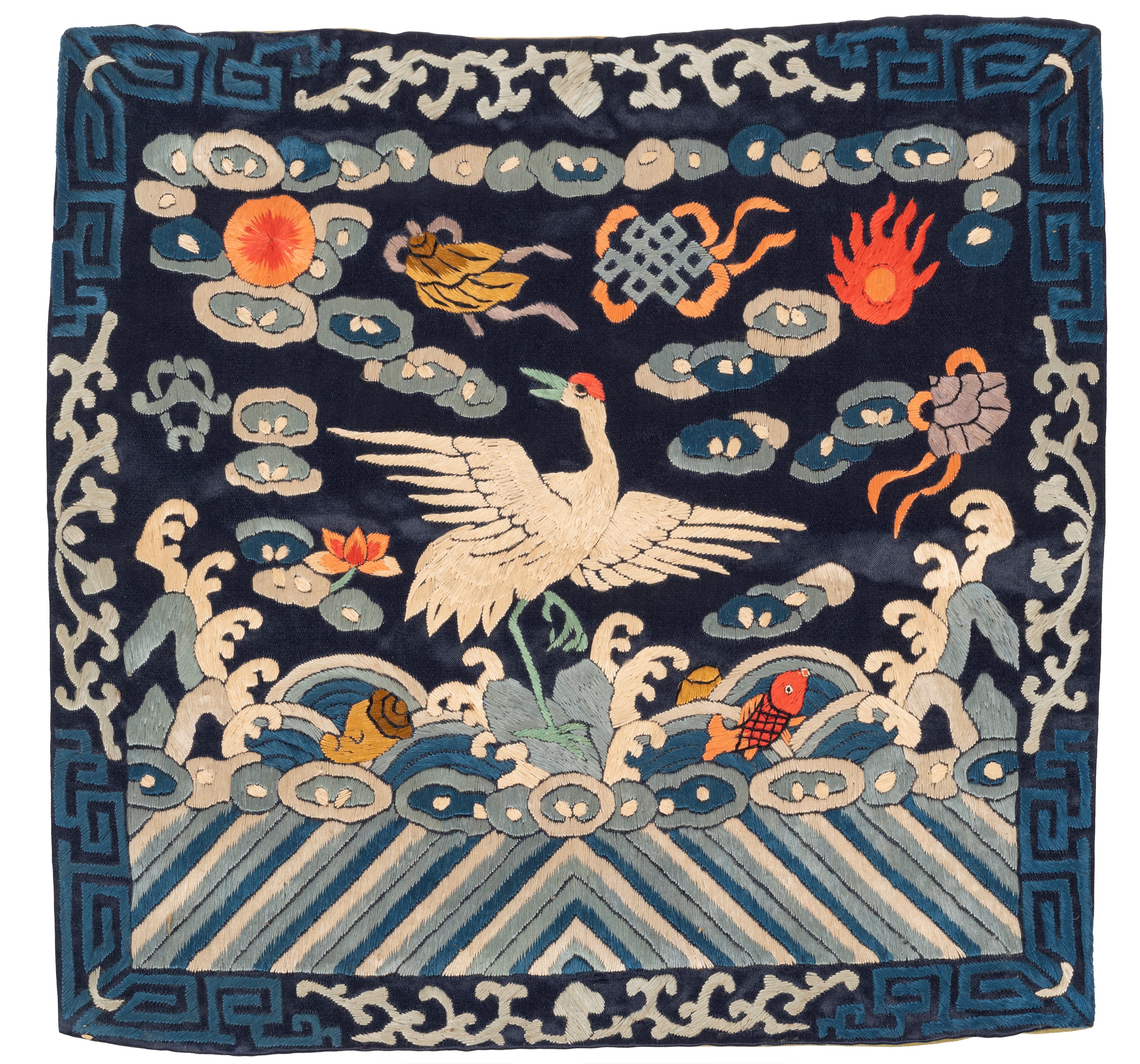 Cina, Dinastia Qing (1644-1911), Sedici 'Rank Badges' in seta ricamata
