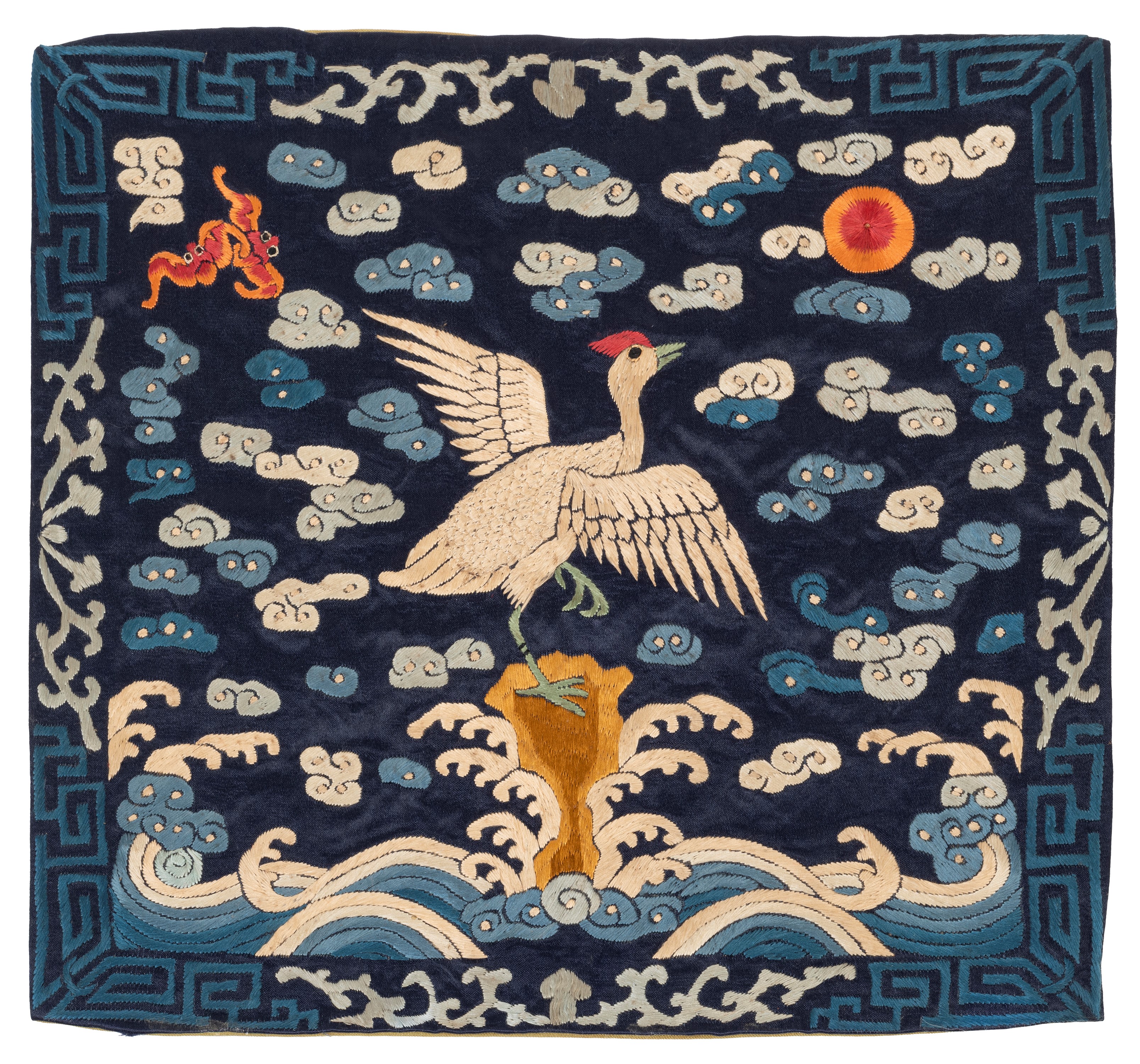 Cina, Dinastia Qing (1644-1911), Sedici 'Rank Badges' in seta ricamata