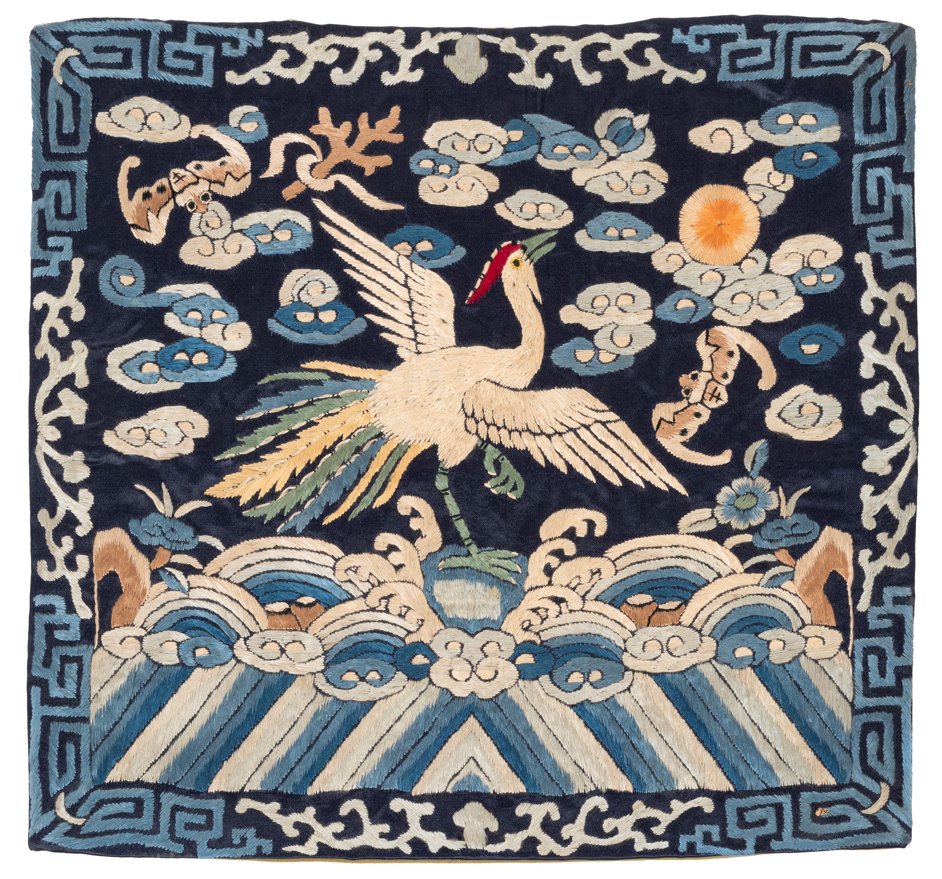 Cina, Dinastia Qing (1644-1911), Sedici 'Rank Badges' in seta ricamata