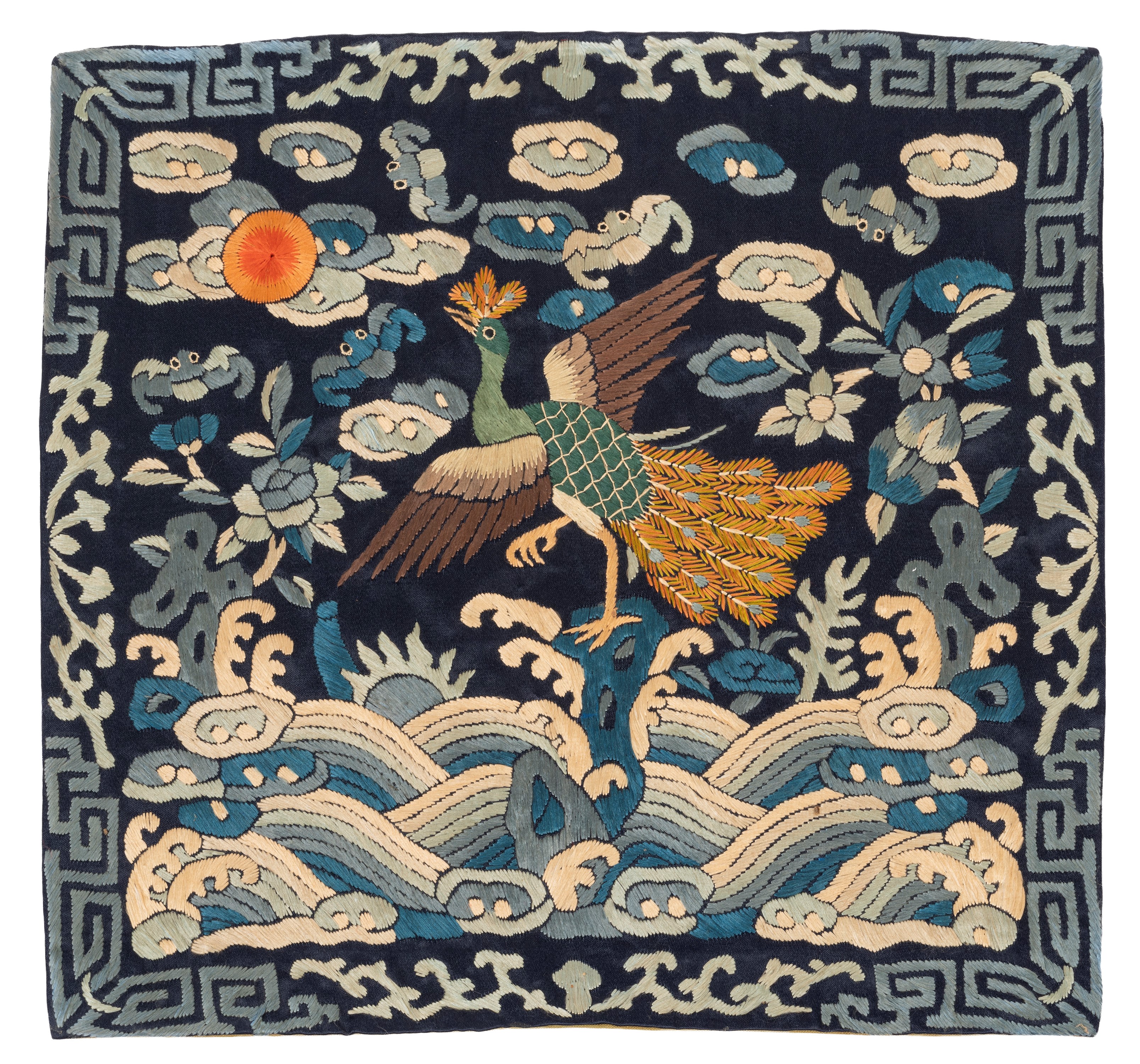 Cina, Dinastia Qing (1644-1911), Sedici 'Rank Badges' in seta ricamata