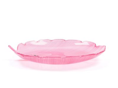 Foglia in Vetro Filigranato Rosa