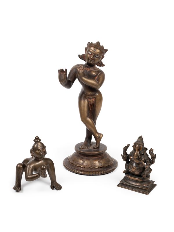 THREE BRONZE SCULPTURES