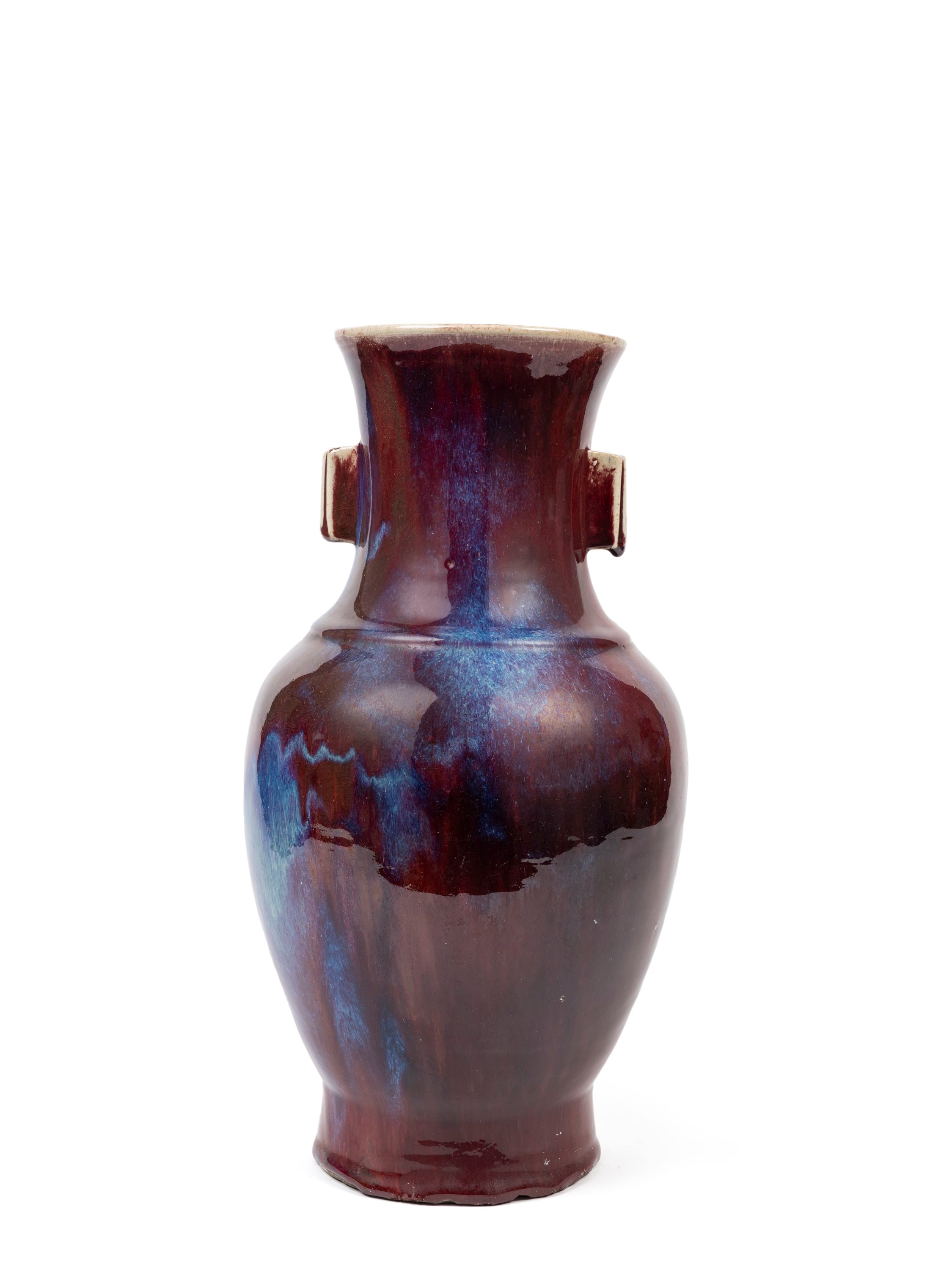 VASO IN PORCELLANA FLAMBÈ