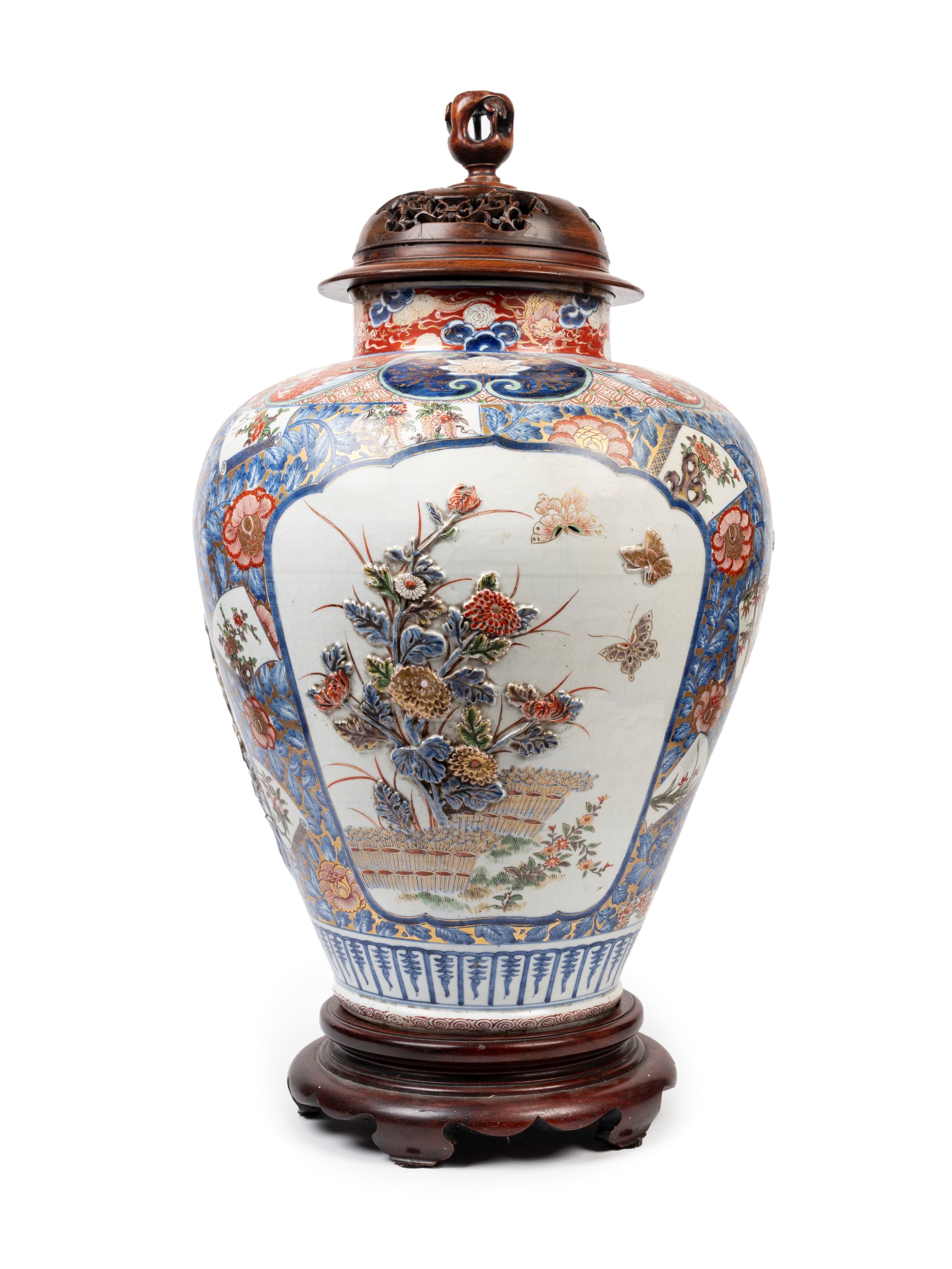 Grande vaso in porcellana Imari, Giappone, periodo Meiji